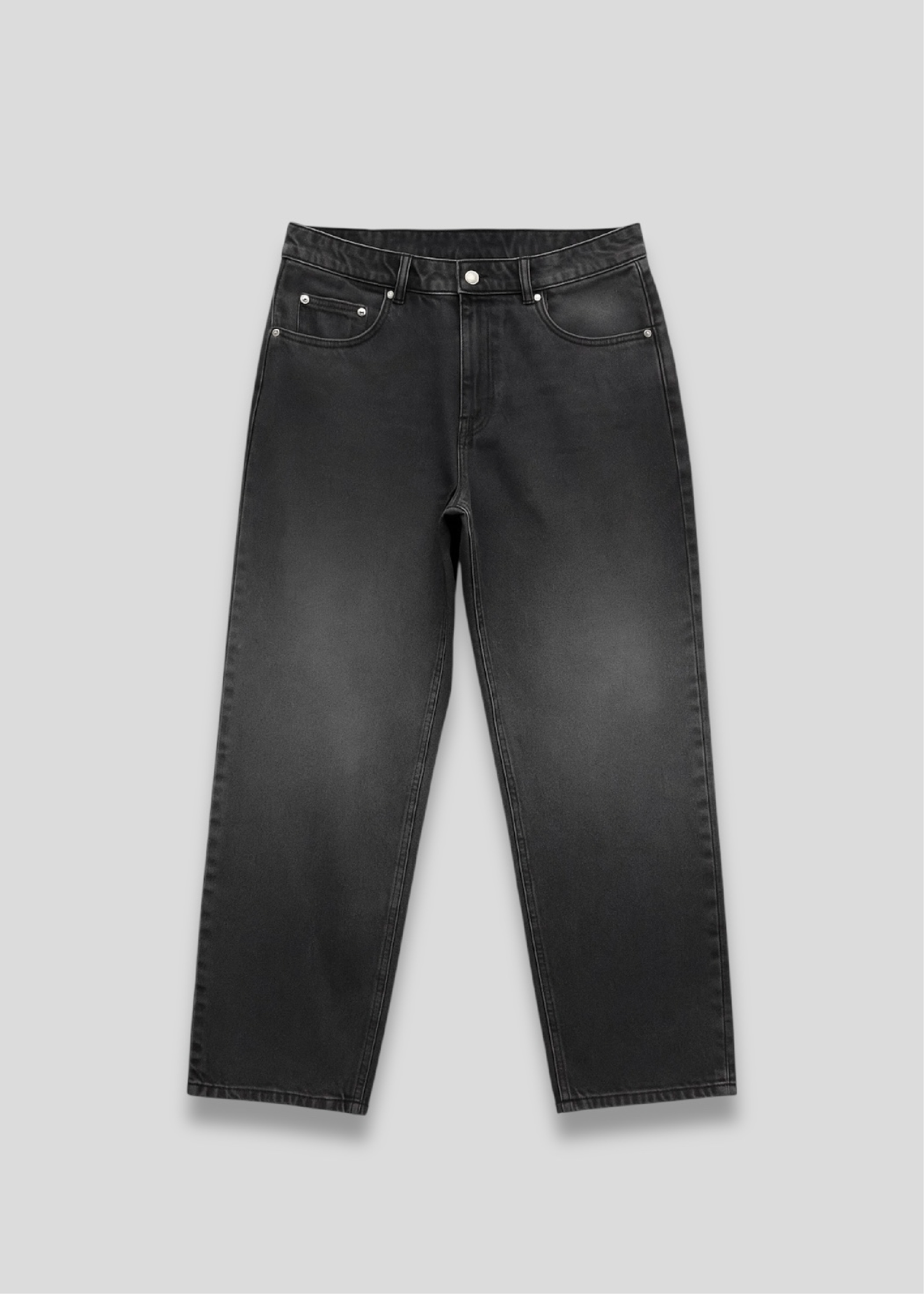 JEAN WIDE FIT  - NEGRO DESGASTADO