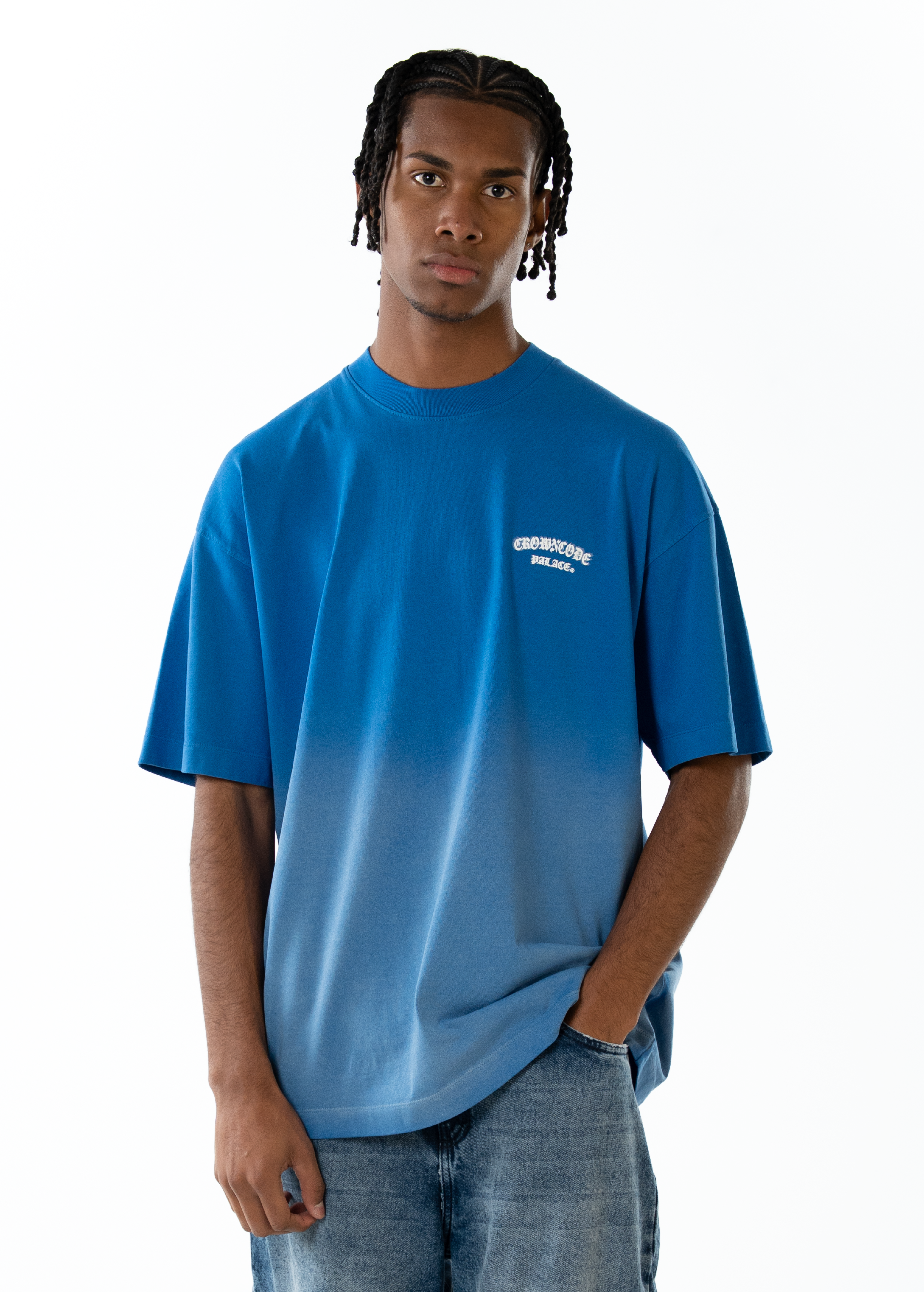 CAMISETA DISTORTION - AZUL DEGRADE