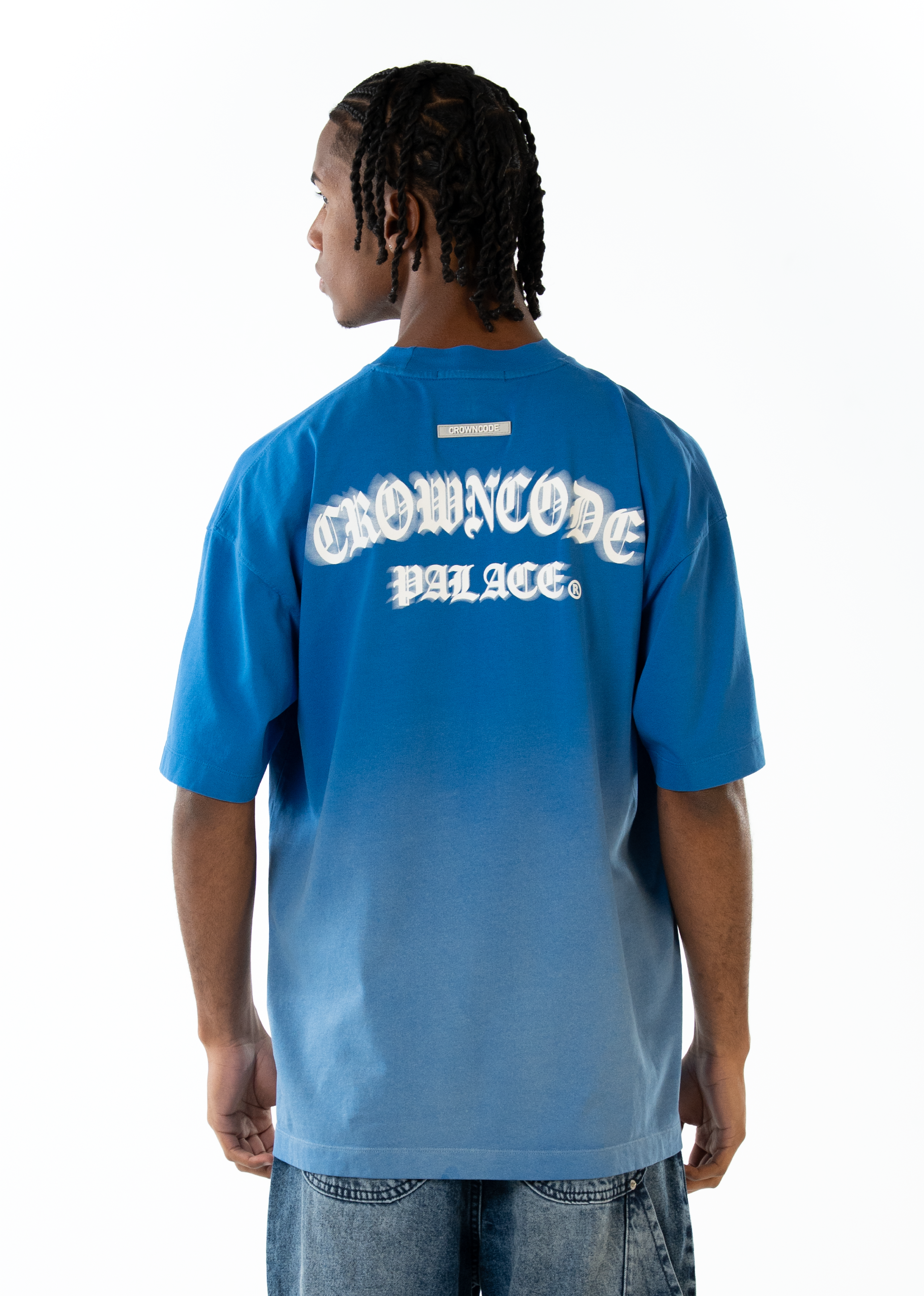 CAMISETA DISTORTION - AZUL DEGRADE