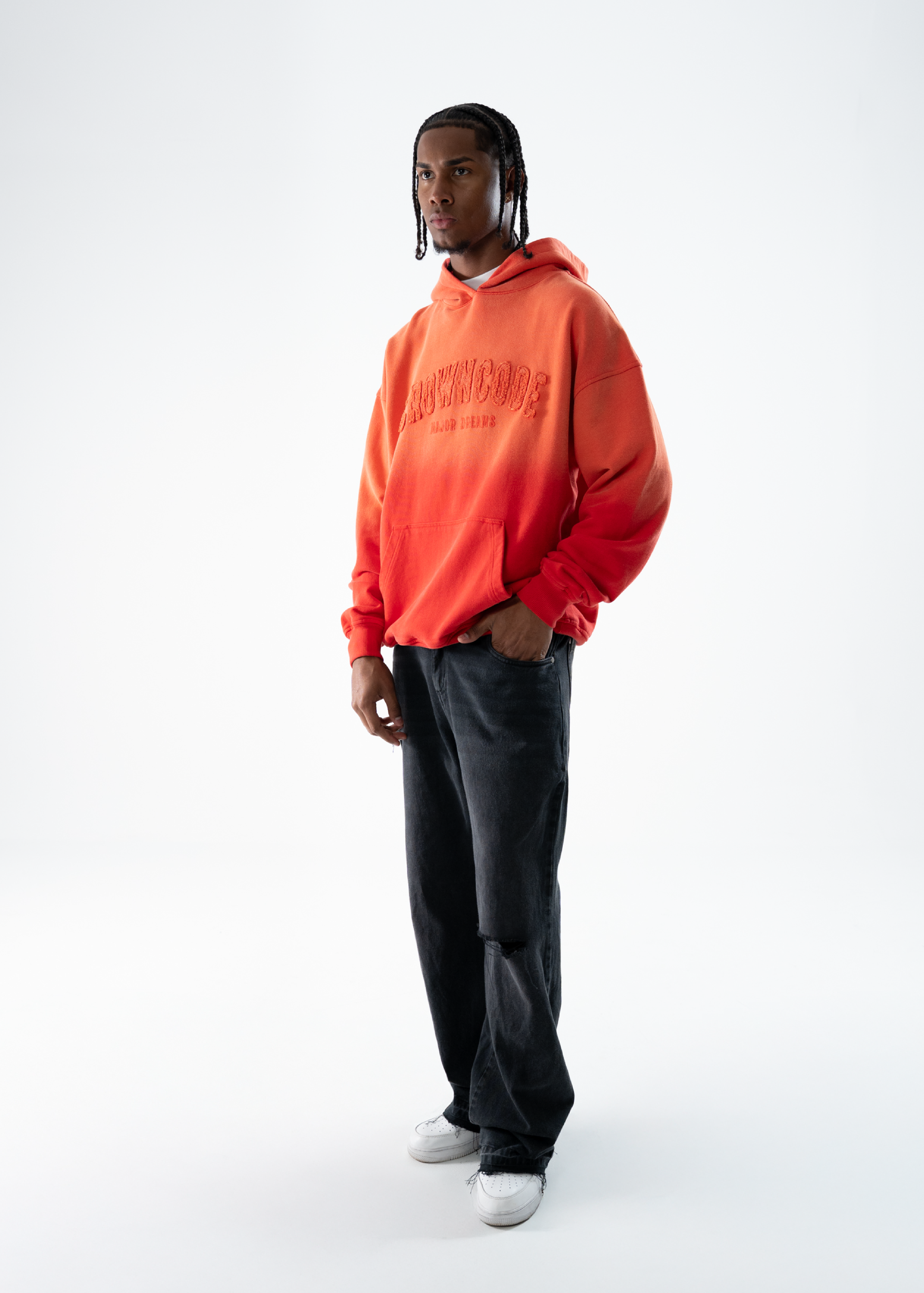 HOODIE MAJOR DREAMS - ROJO CHERRY DEGRADE