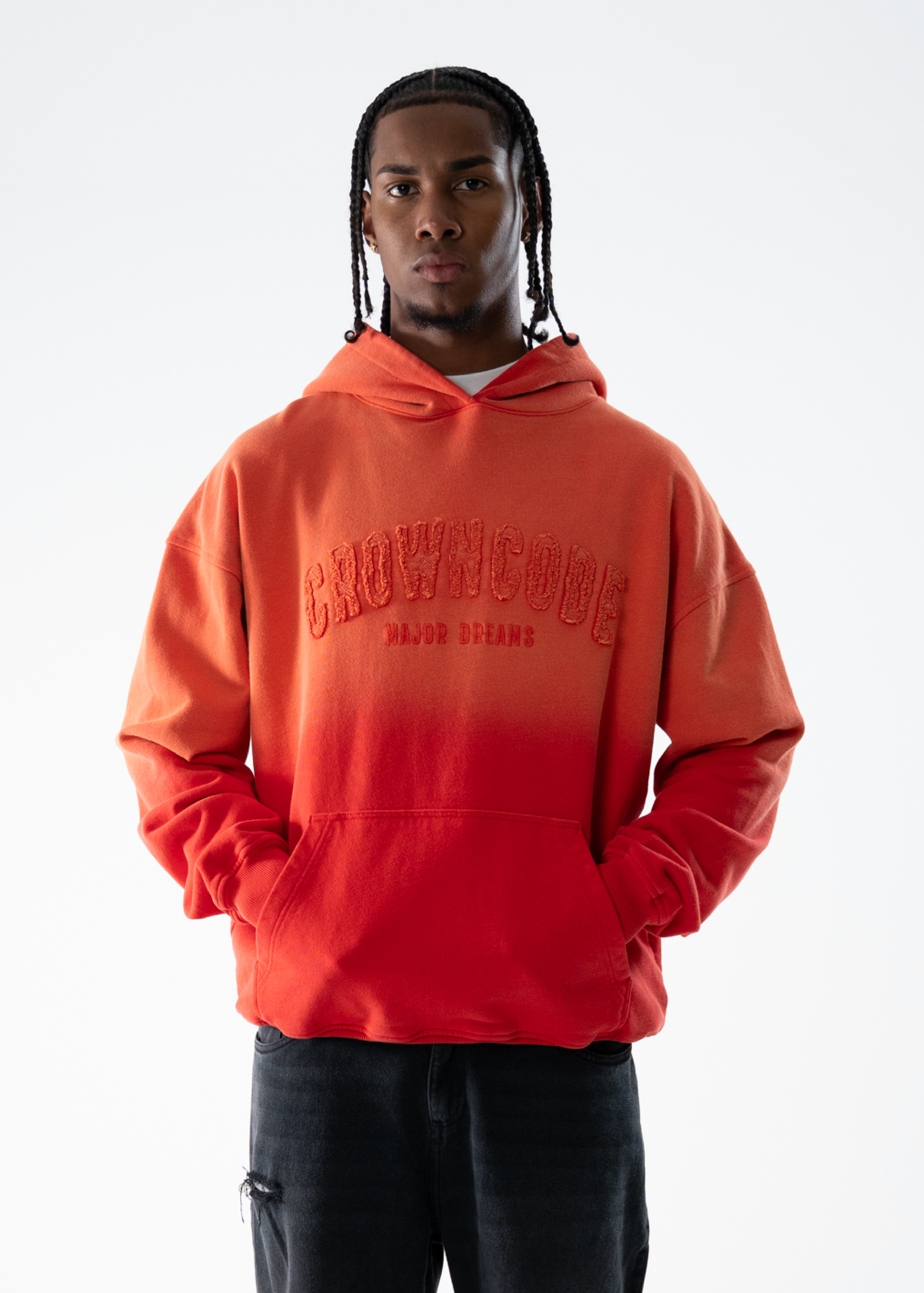 HOODIE MAJOR DREAMS - ROJO CHERRY DEGRADE