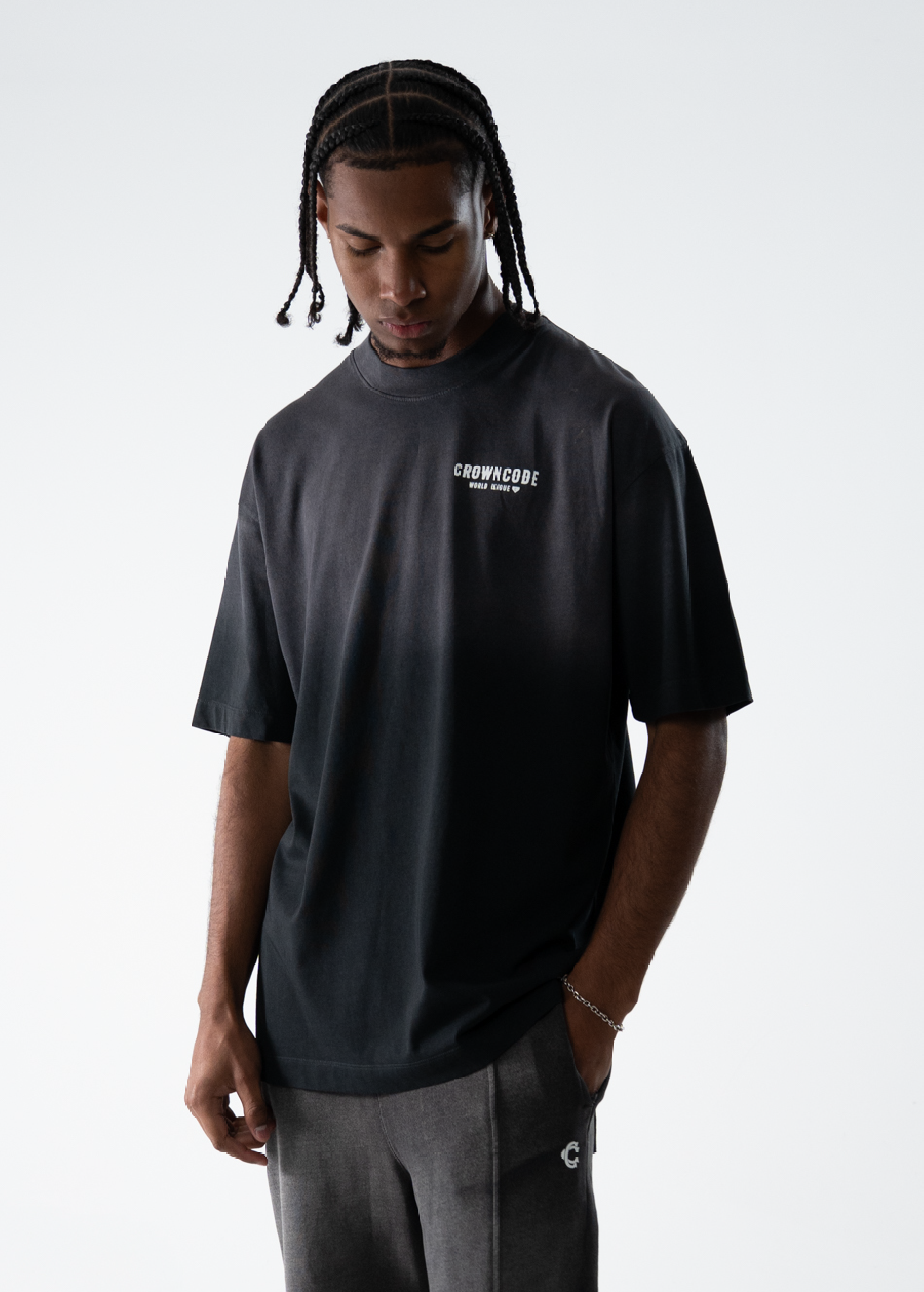 CAMISETA MYTHOLOGHY STATUE - NEGRO DEGRADE