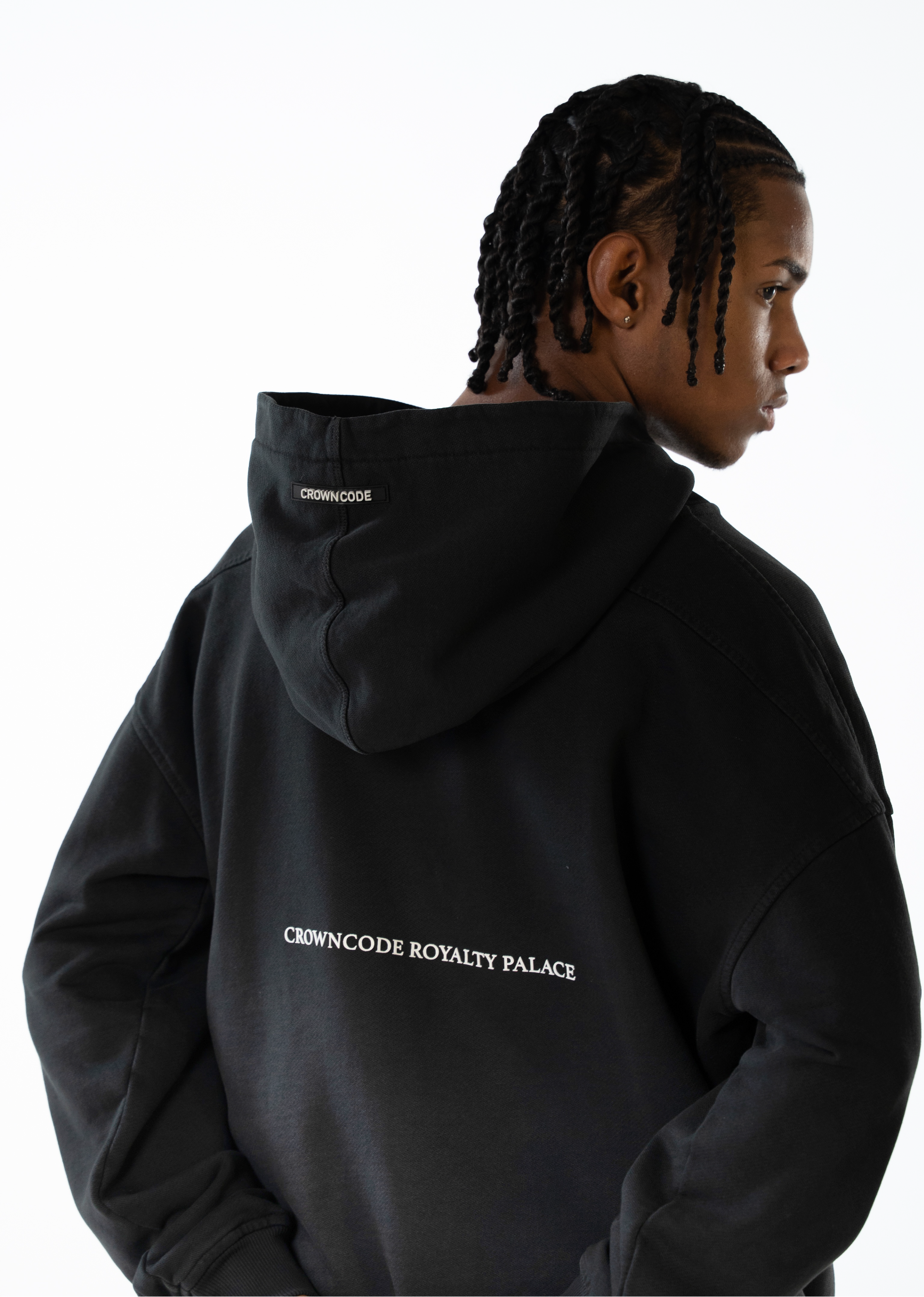 DOBLE ZIP HOODIE PALACE - NEGRO DEGRADE