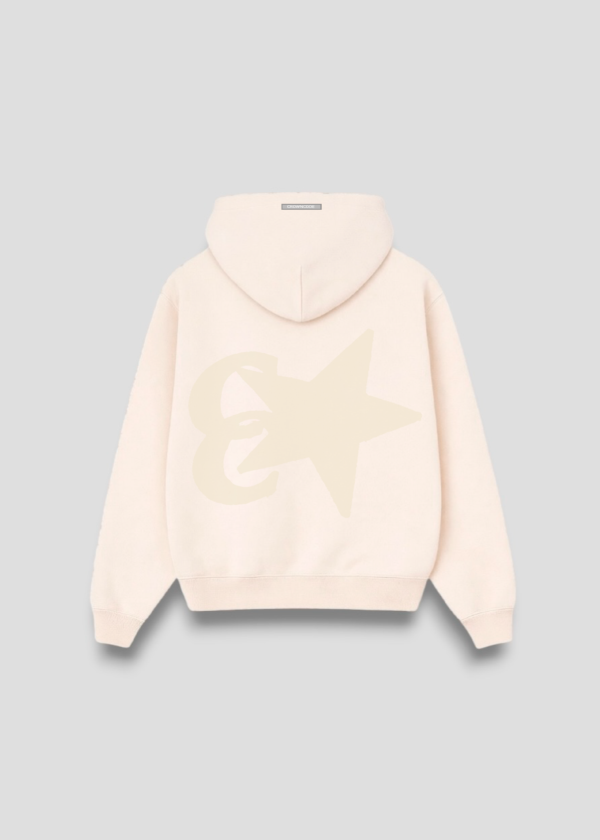 DOBLE ZIP HOODIE SIGNATURE STAR - CREMA