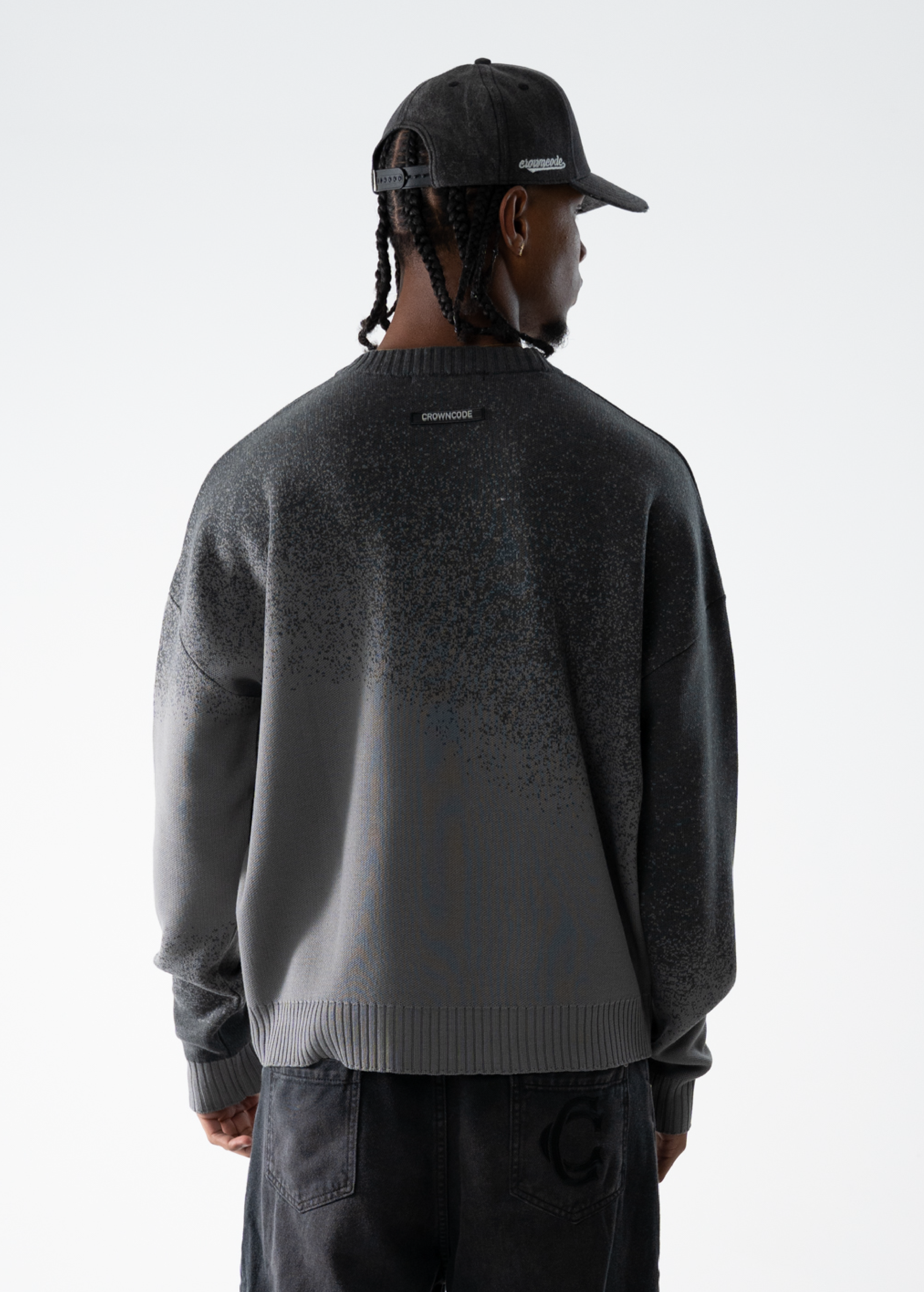 GRADIENT KNITWEAR SWEATER - GRIS CLARO Y OSCURO