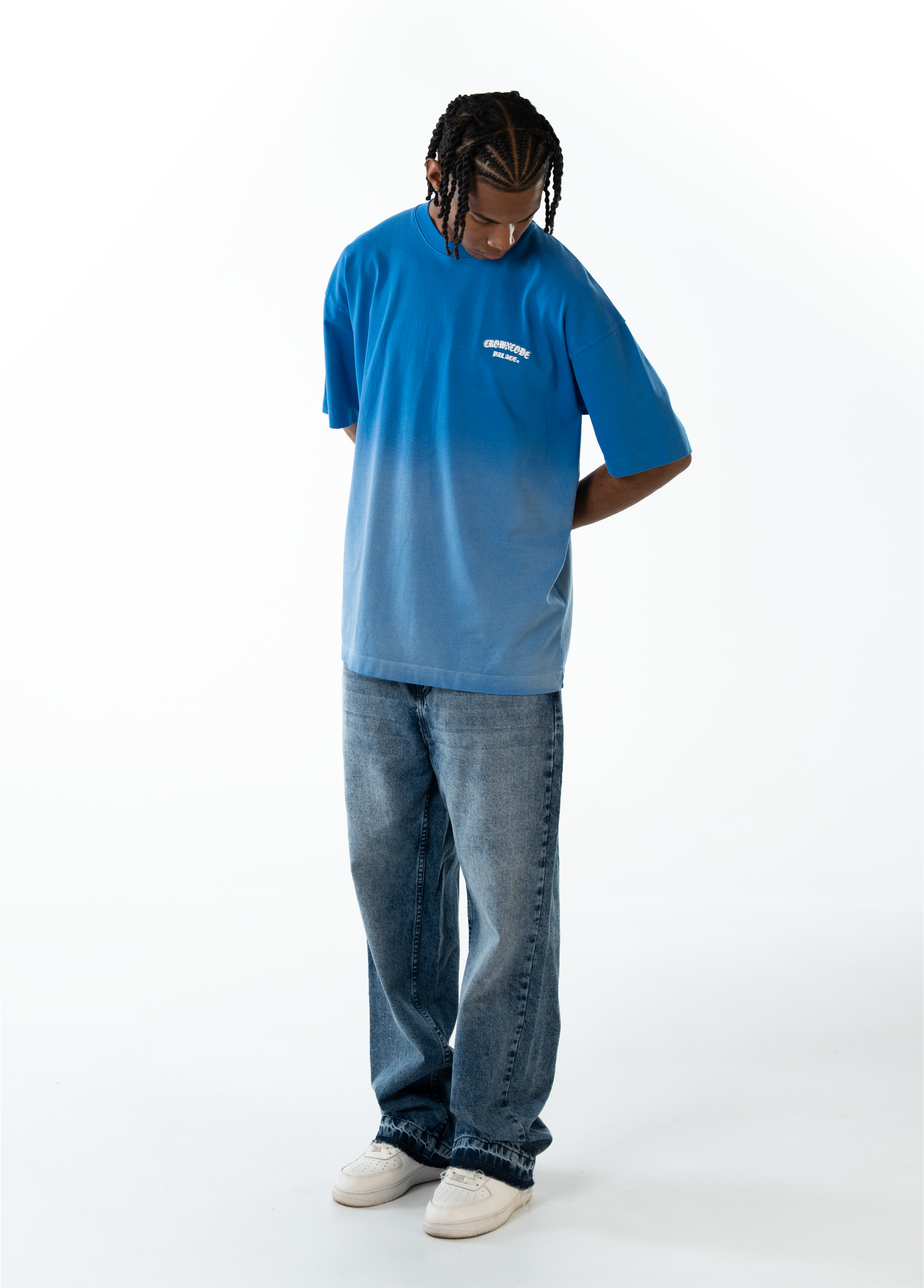 CAMISETA DISTORTION - AZUL DEGRADE