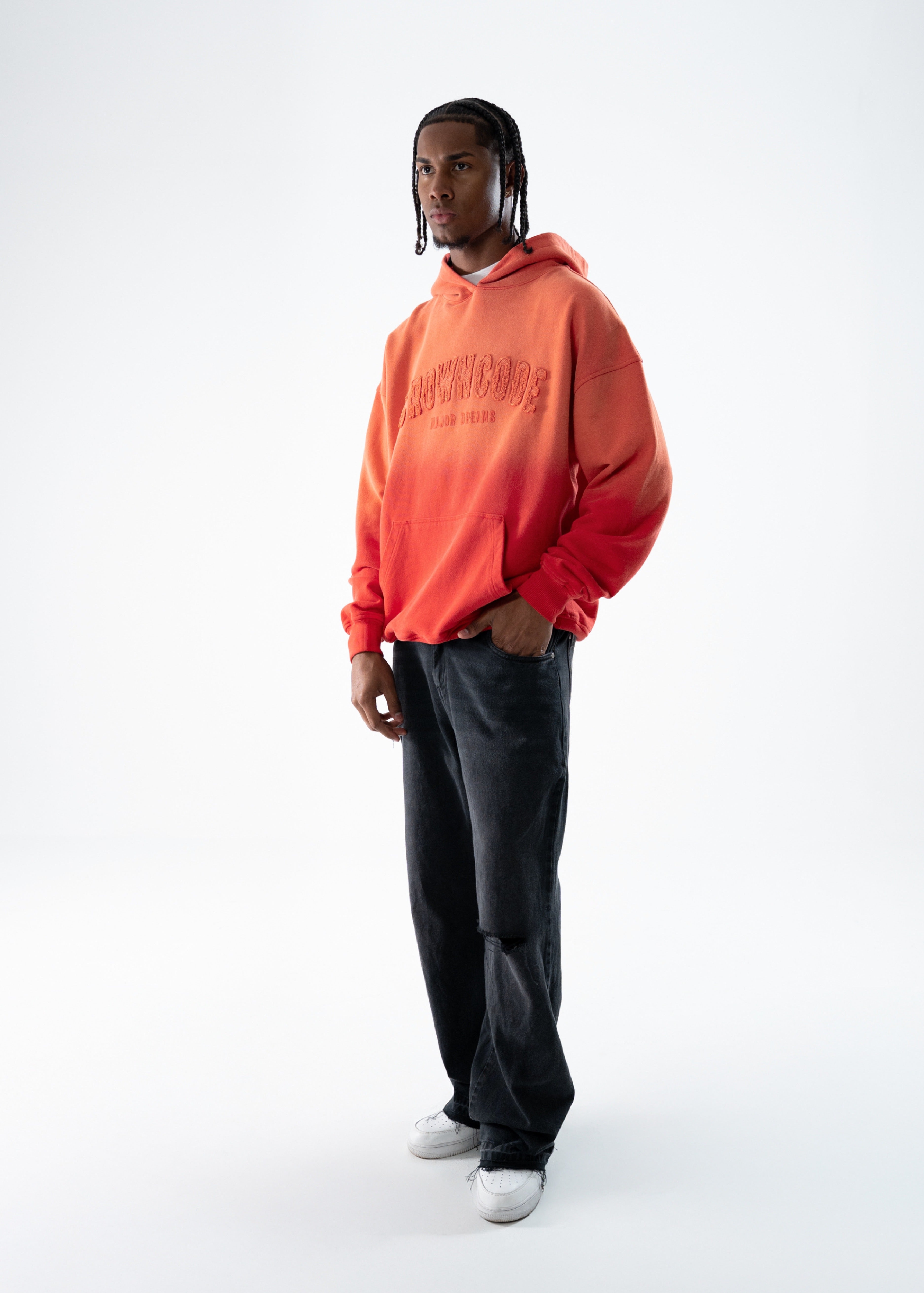 HOODIE MAJOR DREAMS - ROJO CHERRY DEGRADE