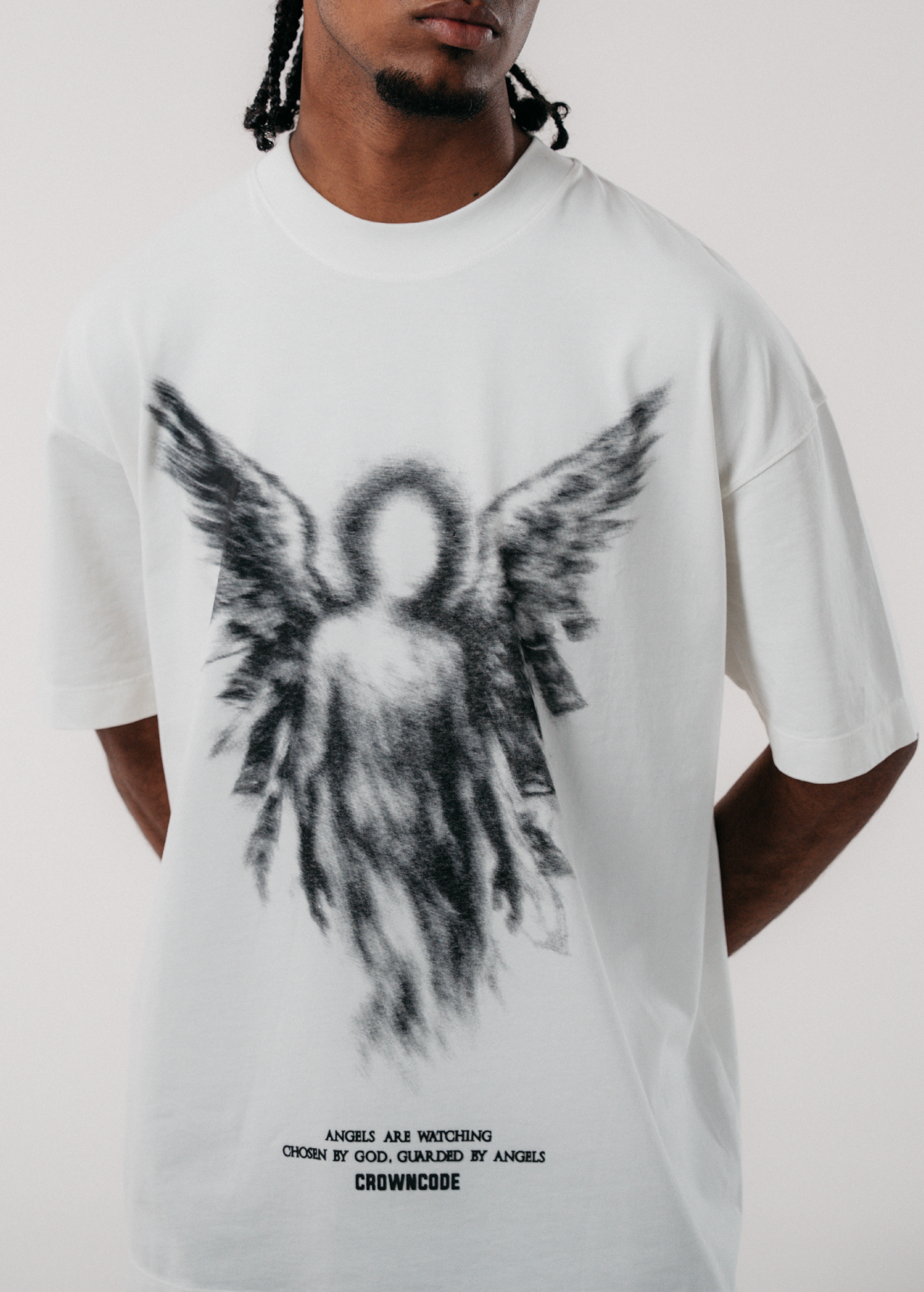 CAMISETA FADED ANGEL - OFF WHITE
