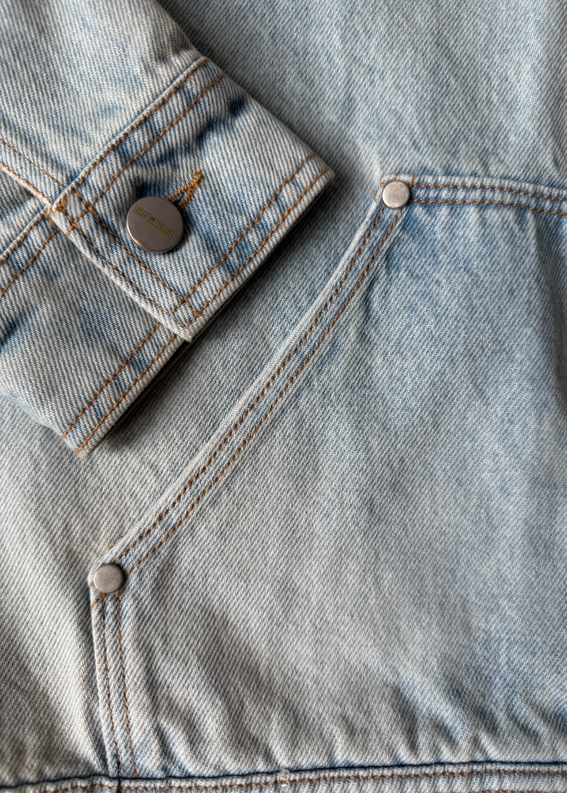 CHAQUETA DENIM - AZUL OCEANO DESGASTADO