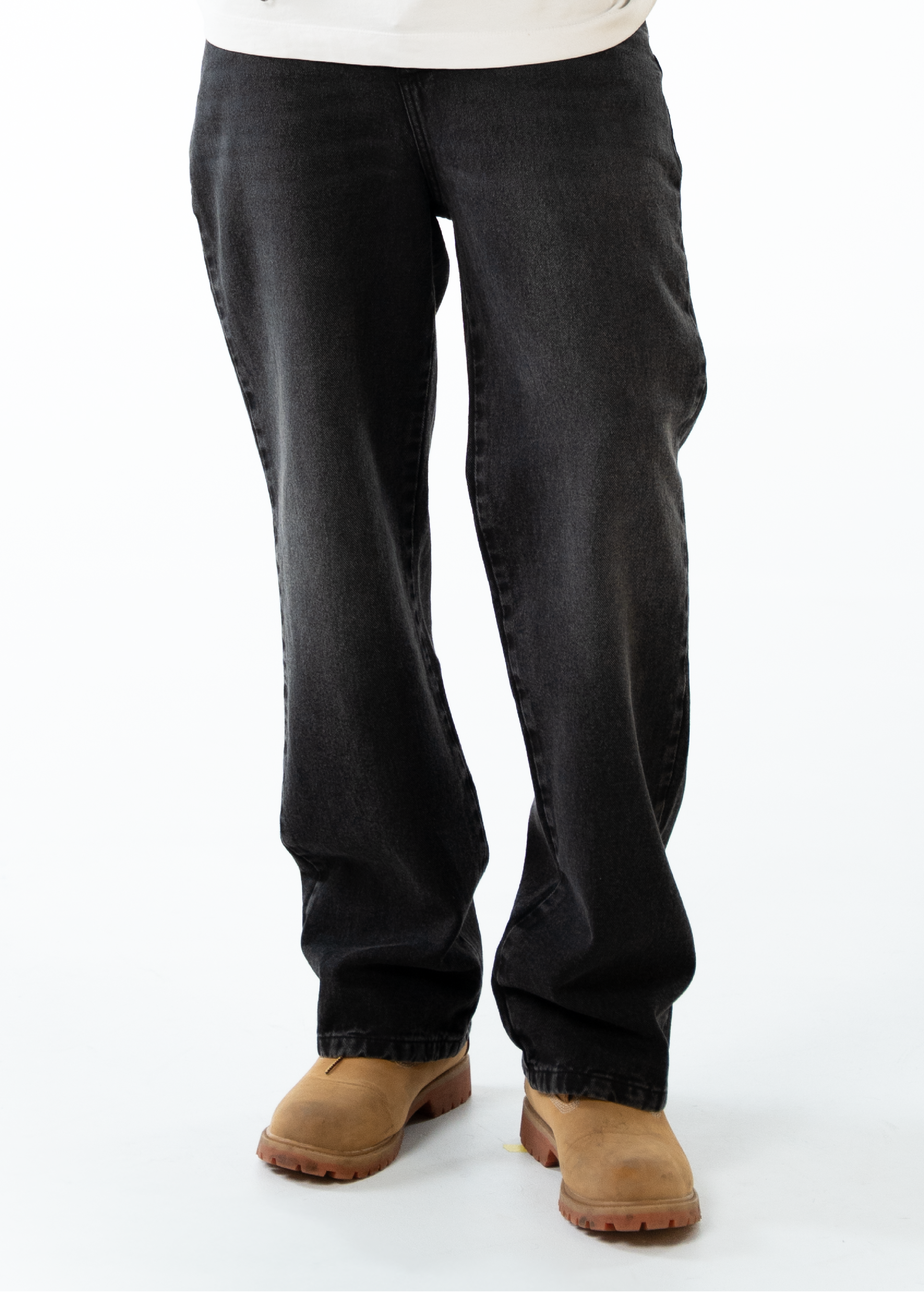 JEAN WIDE FIT  - NEGRO DESGASTADO