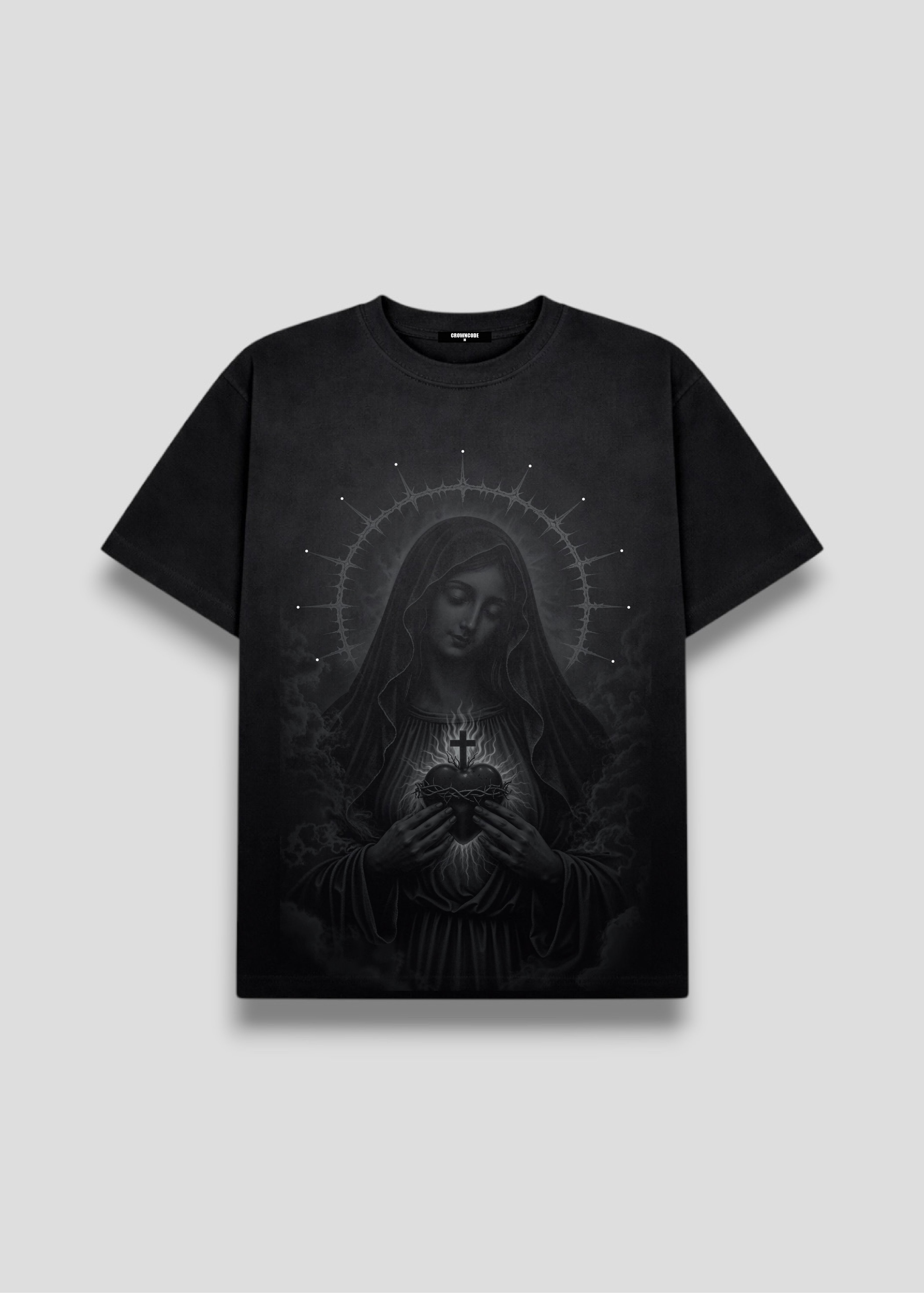 CAMISETA SACRED VIRGIN - NEGRO DEGRADE