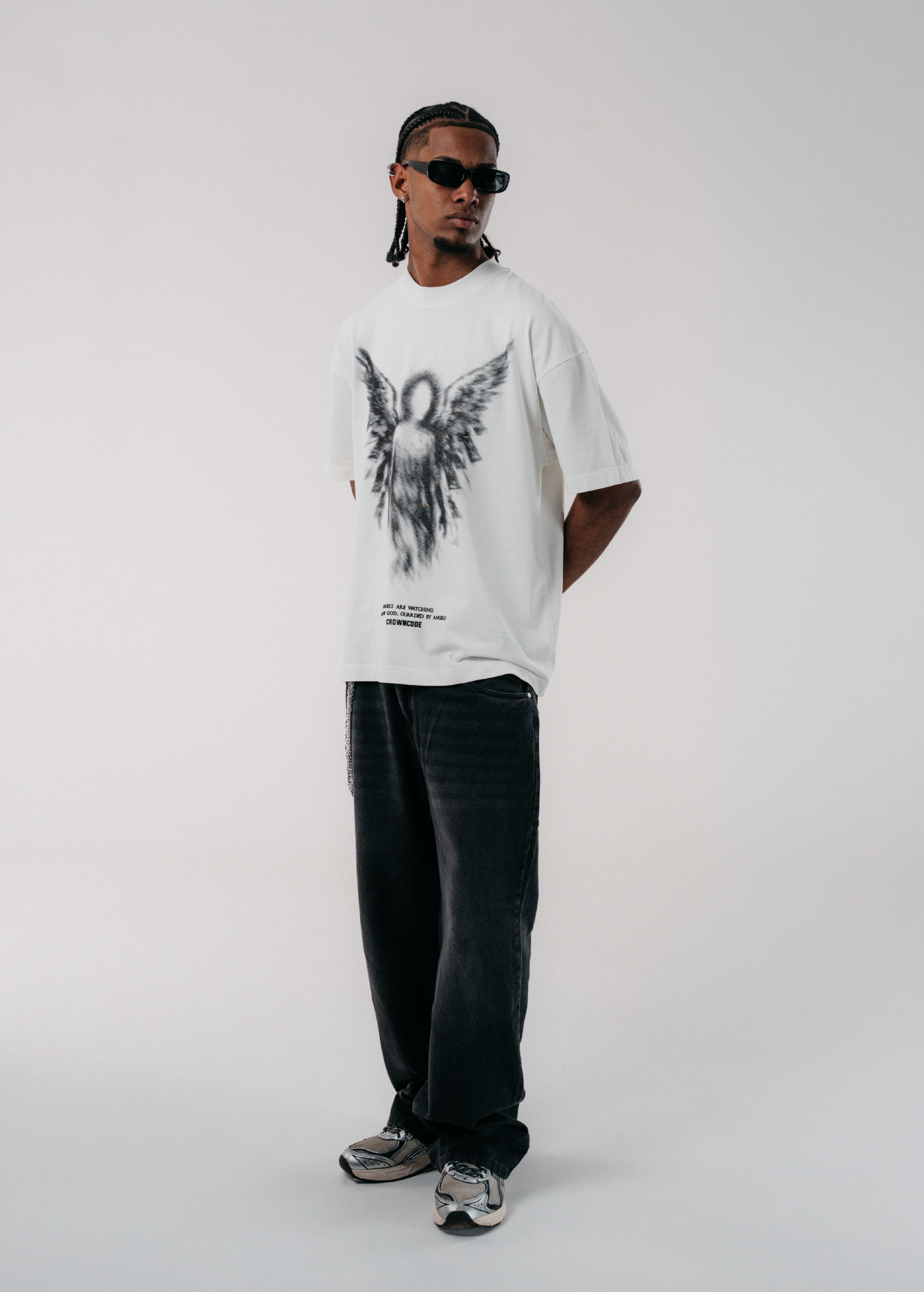 CAMISETA FADED ANGEL - OFF WHITE