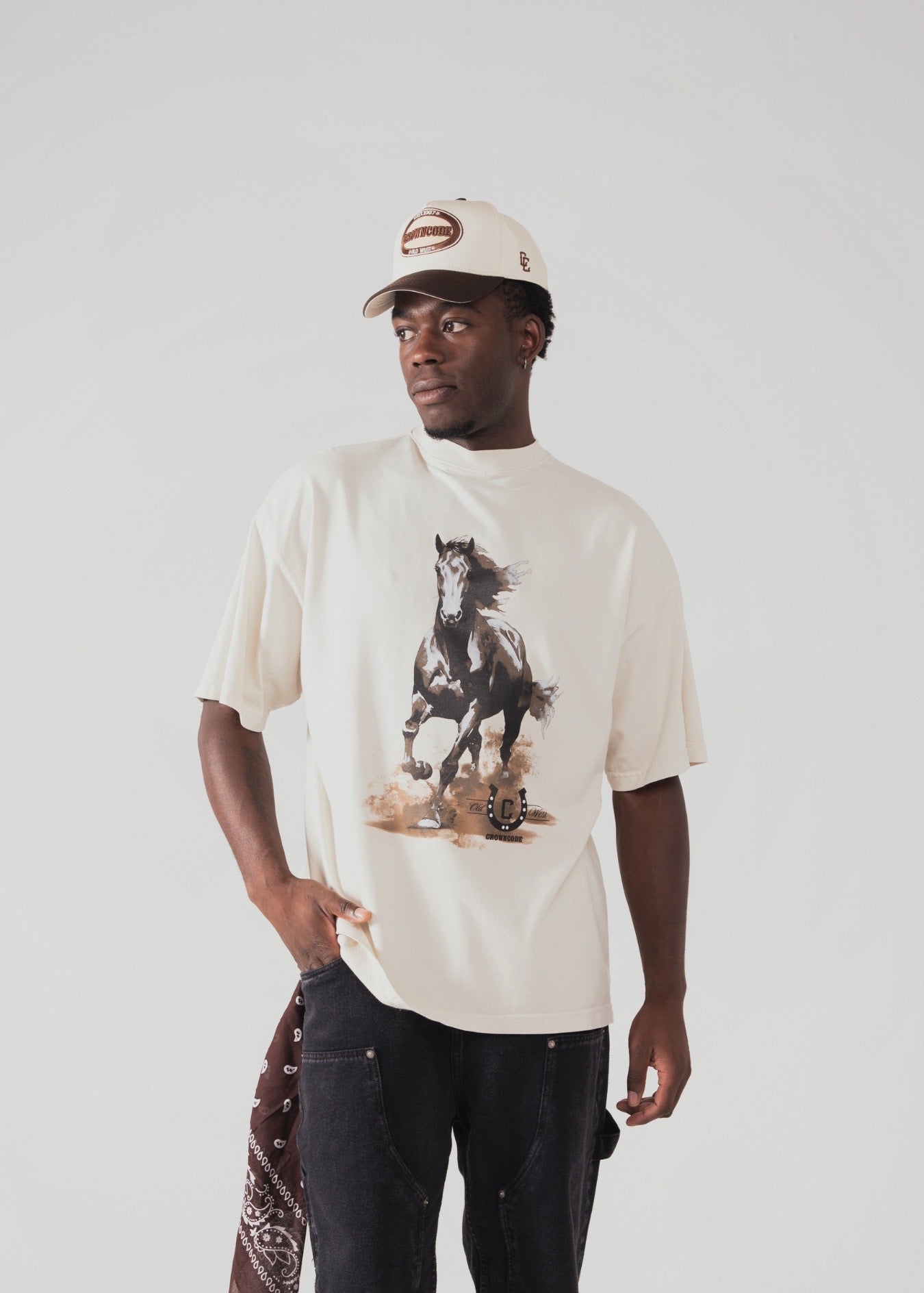 CAMISETA RODEO HORSE - CREMA