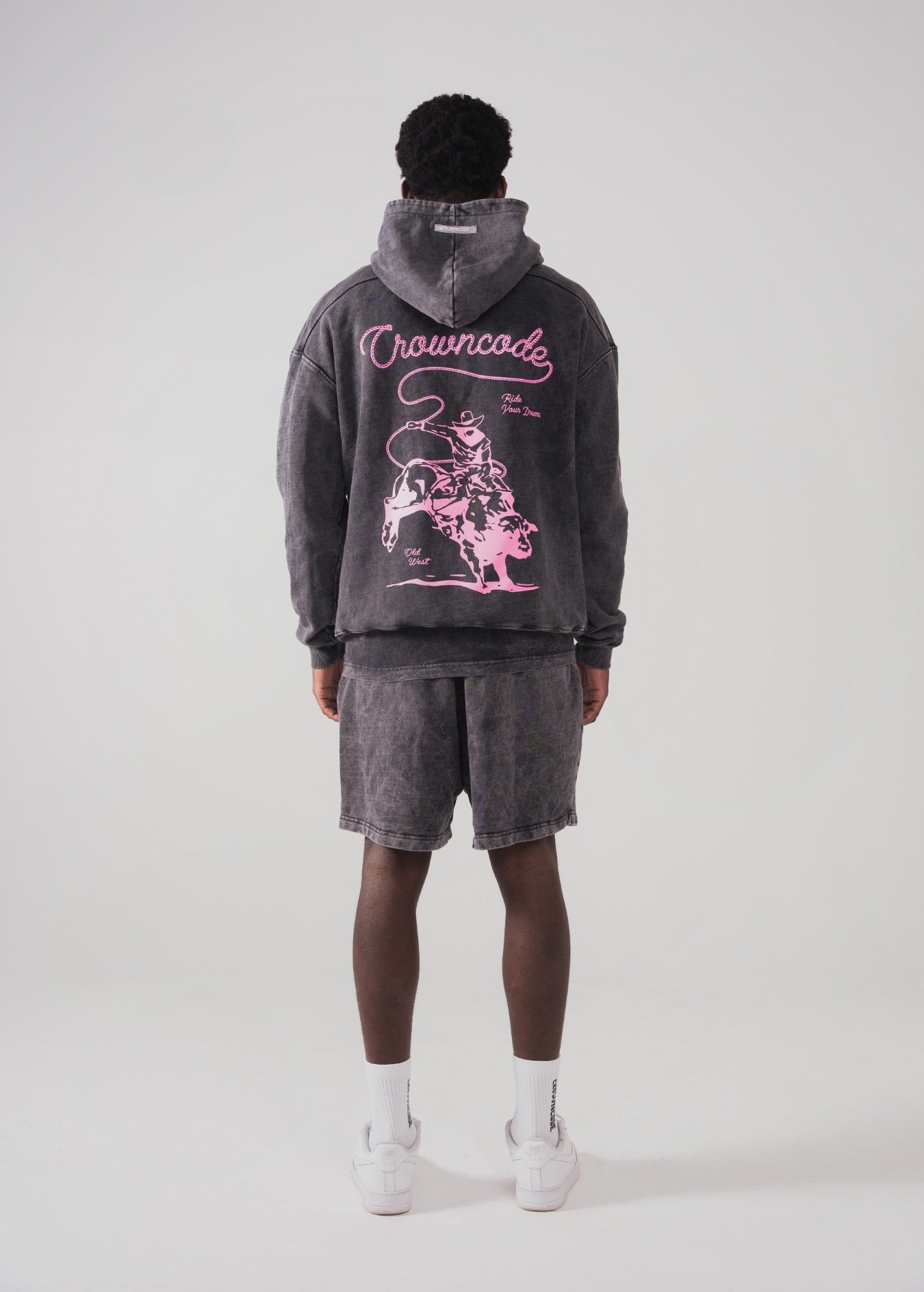 HOODIE COWBOY - GRIS WASHED