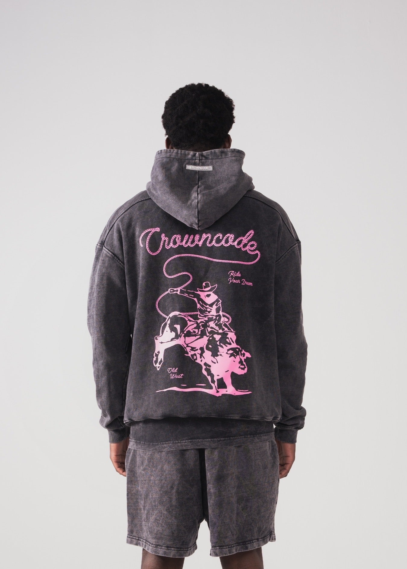 HOODIE COWBOY - GRIS WASHED