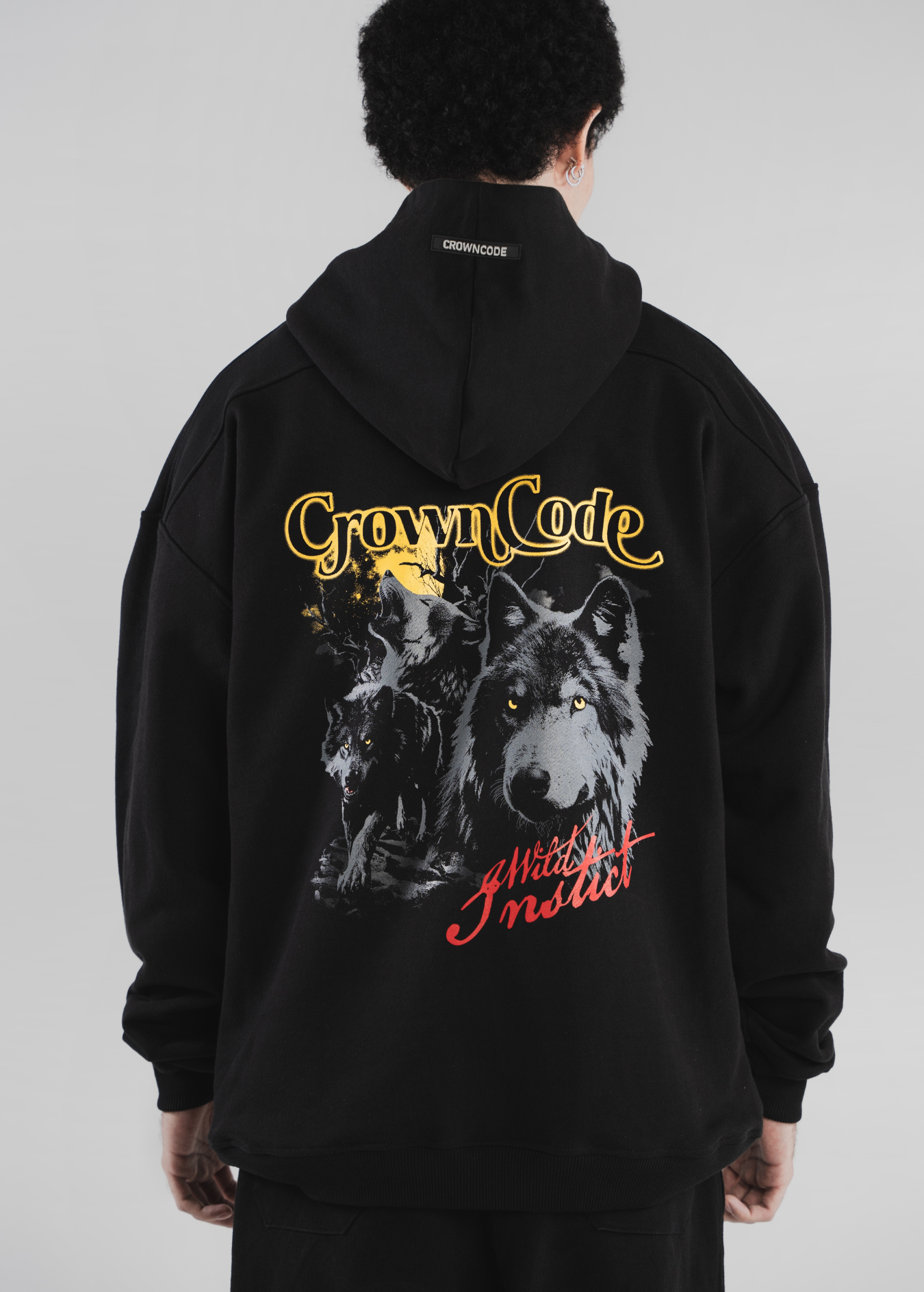 HOODIE WOLF-NEGRO