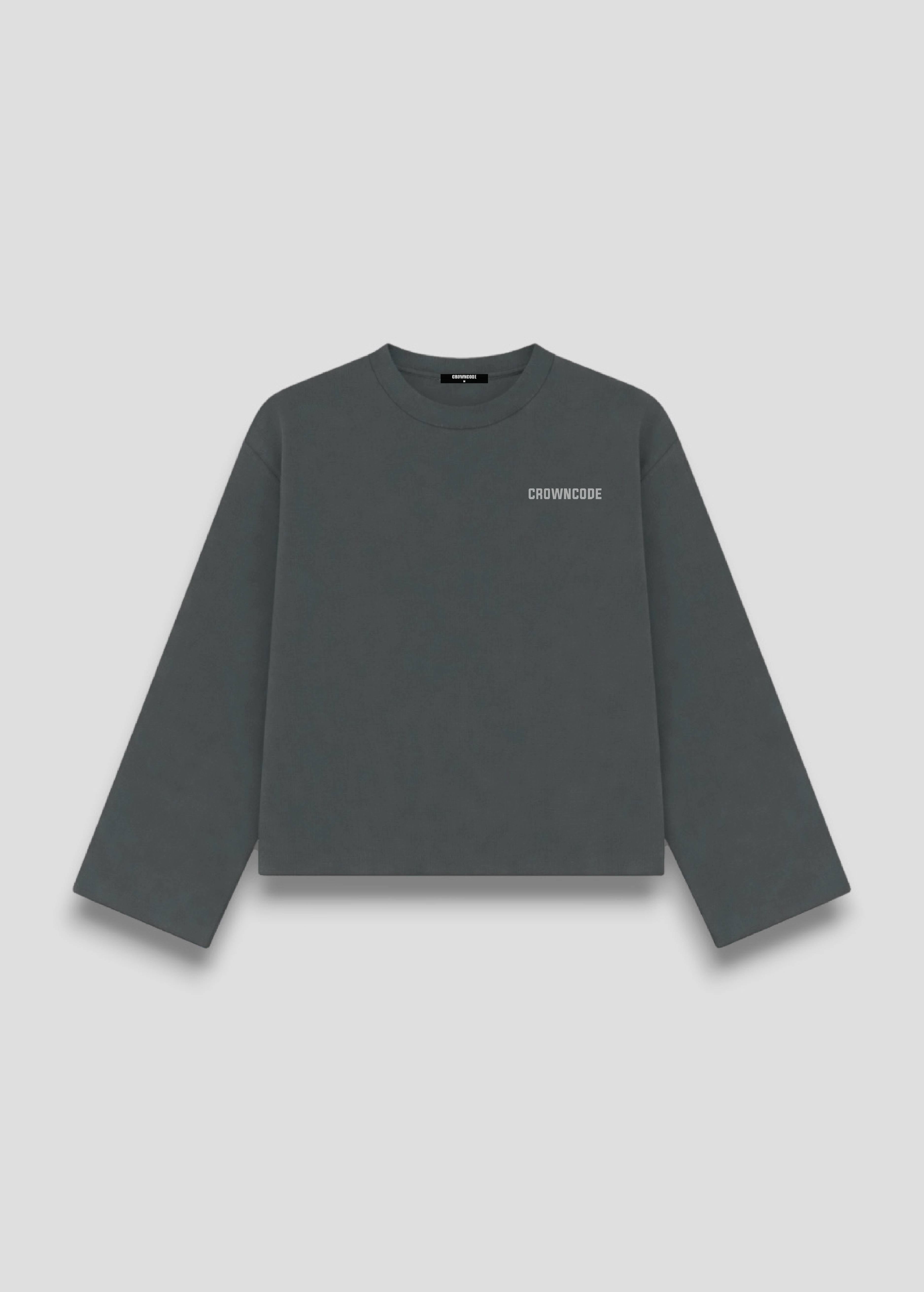 LONG SLEEVE PATH BOXY - GRIS OSCURO