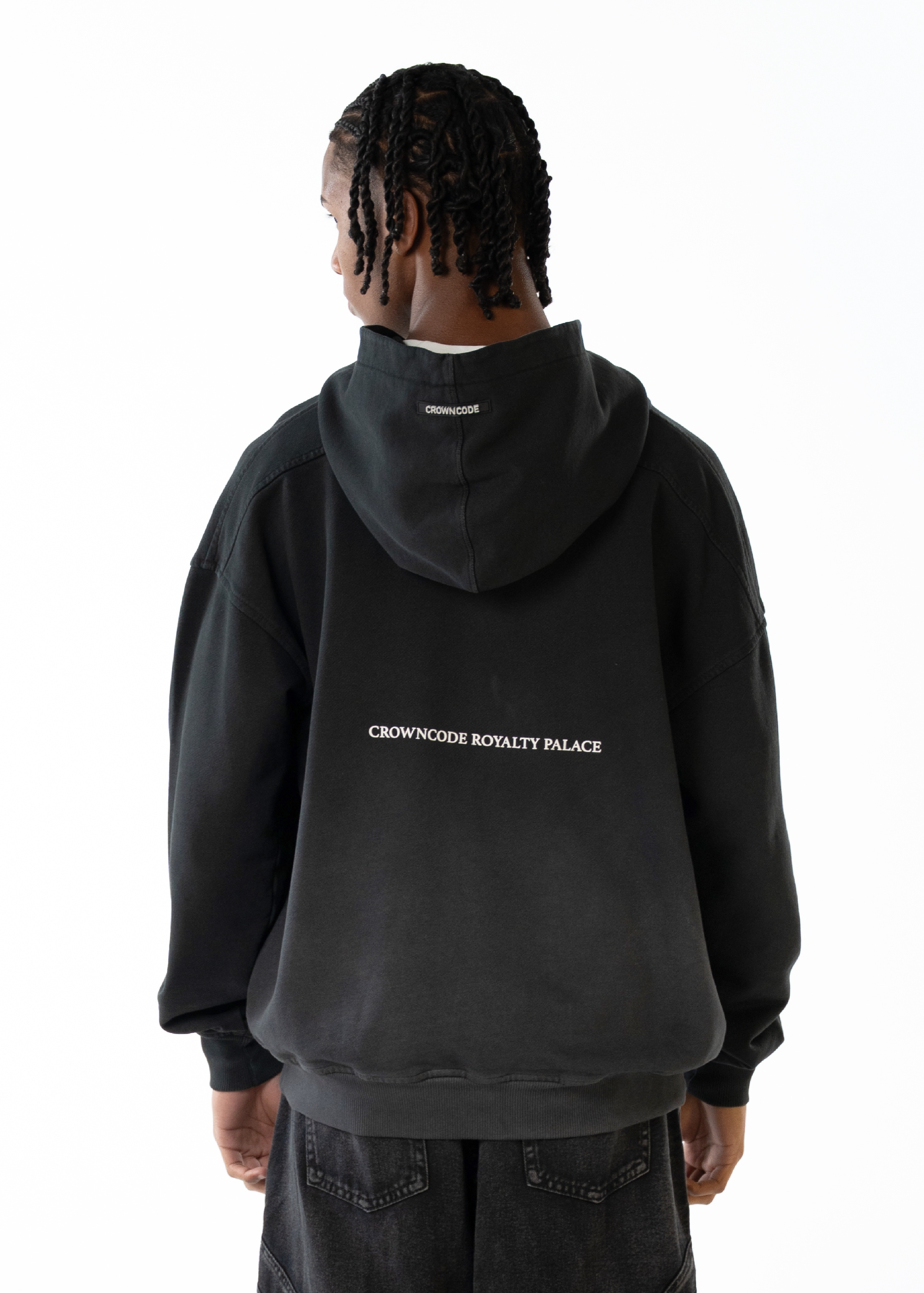 DOBLE ZIP HOODIE PALACE - NEGRO DEGRADE