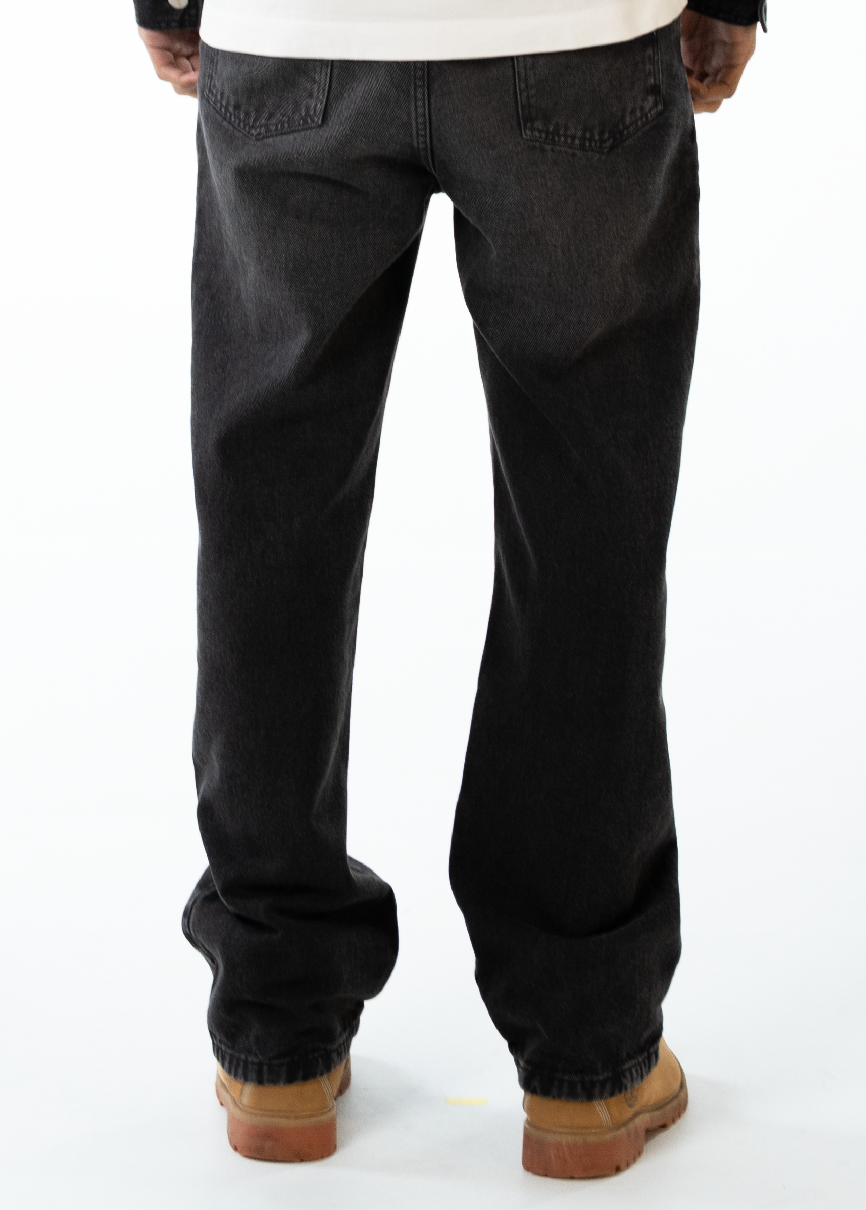 JEAN WIDE FIT  - NEGRO DESGASTADO