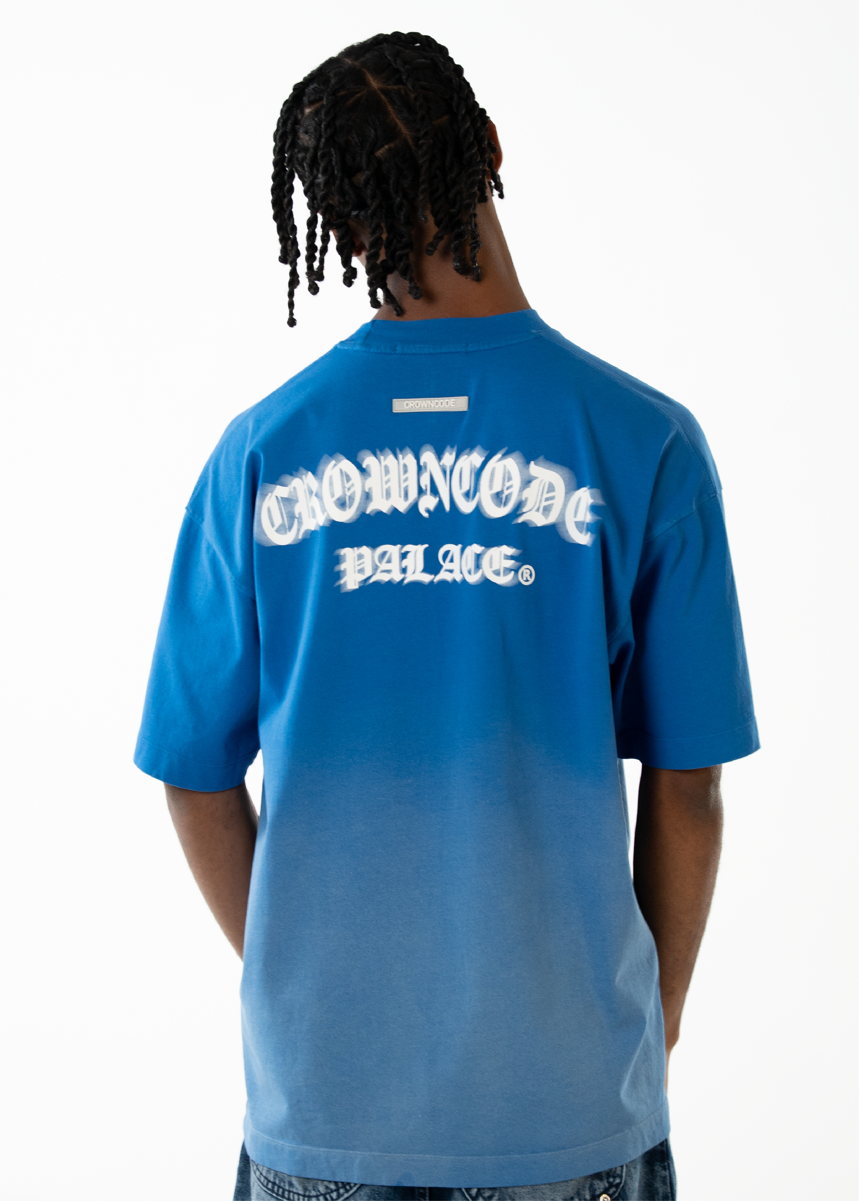 CAMISETA DISTORTION - AZUL DEGRADE