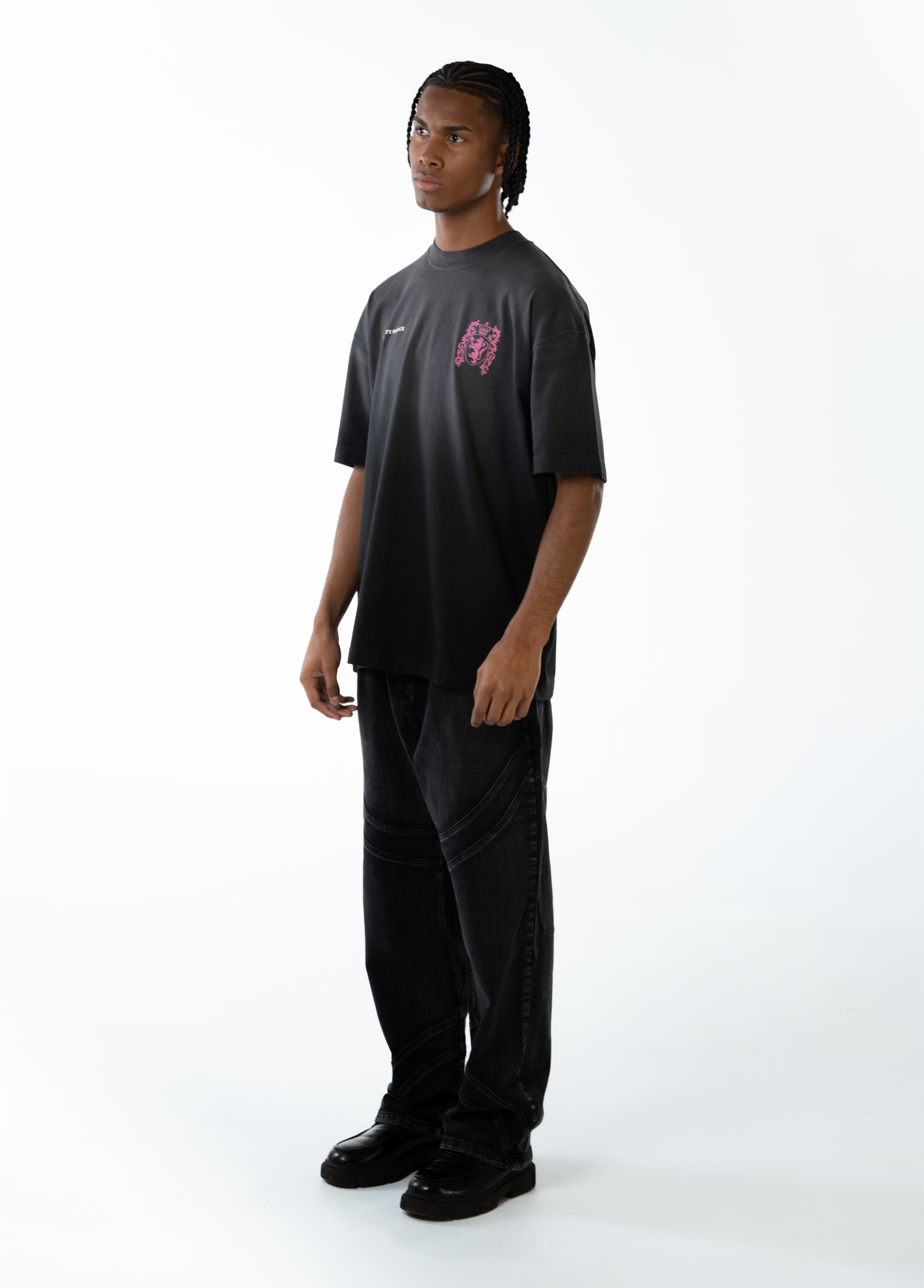 CAMISETA HERALDIC LION - NEGRO DEGRADE