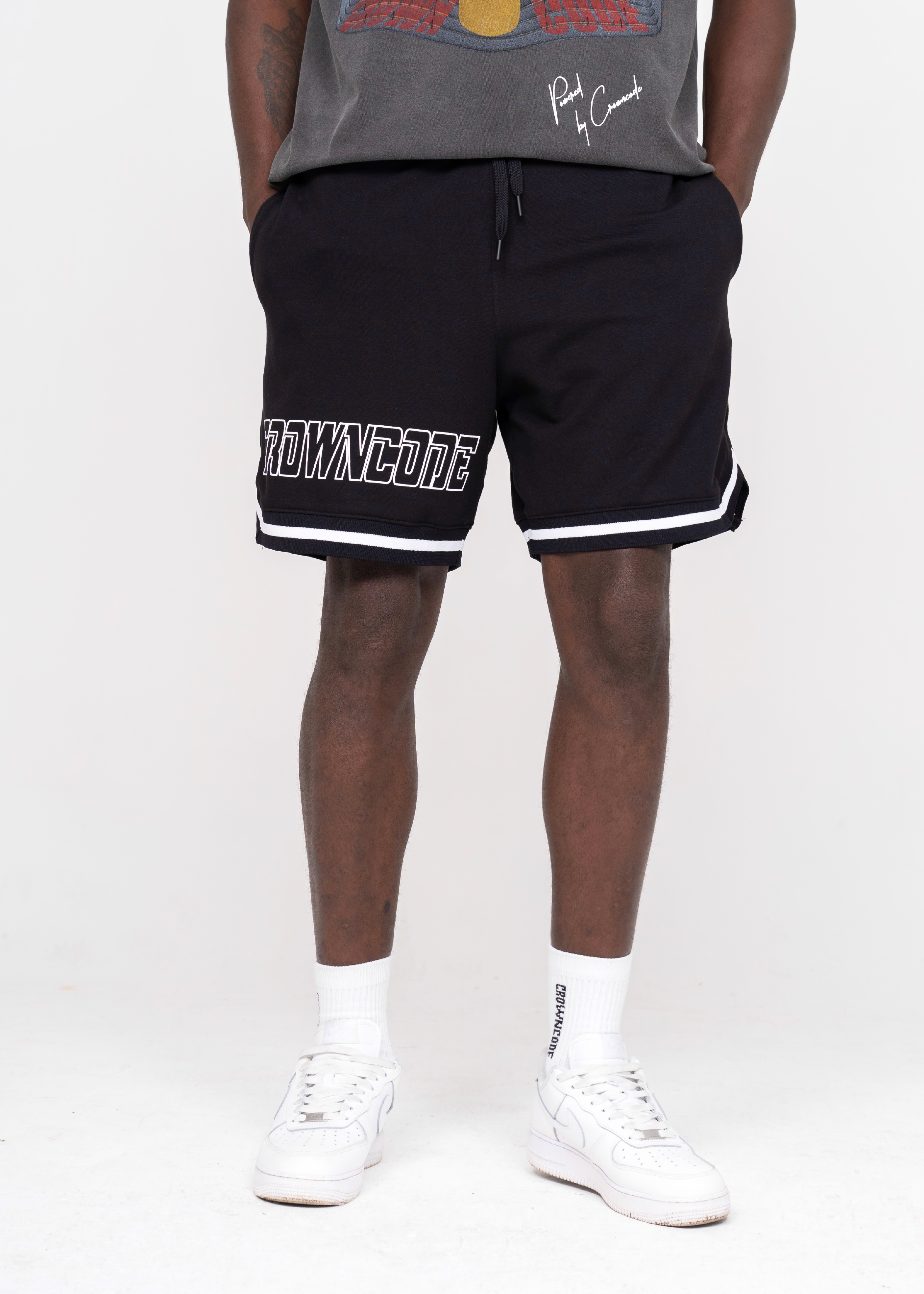 SHORT CROWNCODE RACING - NEGRO