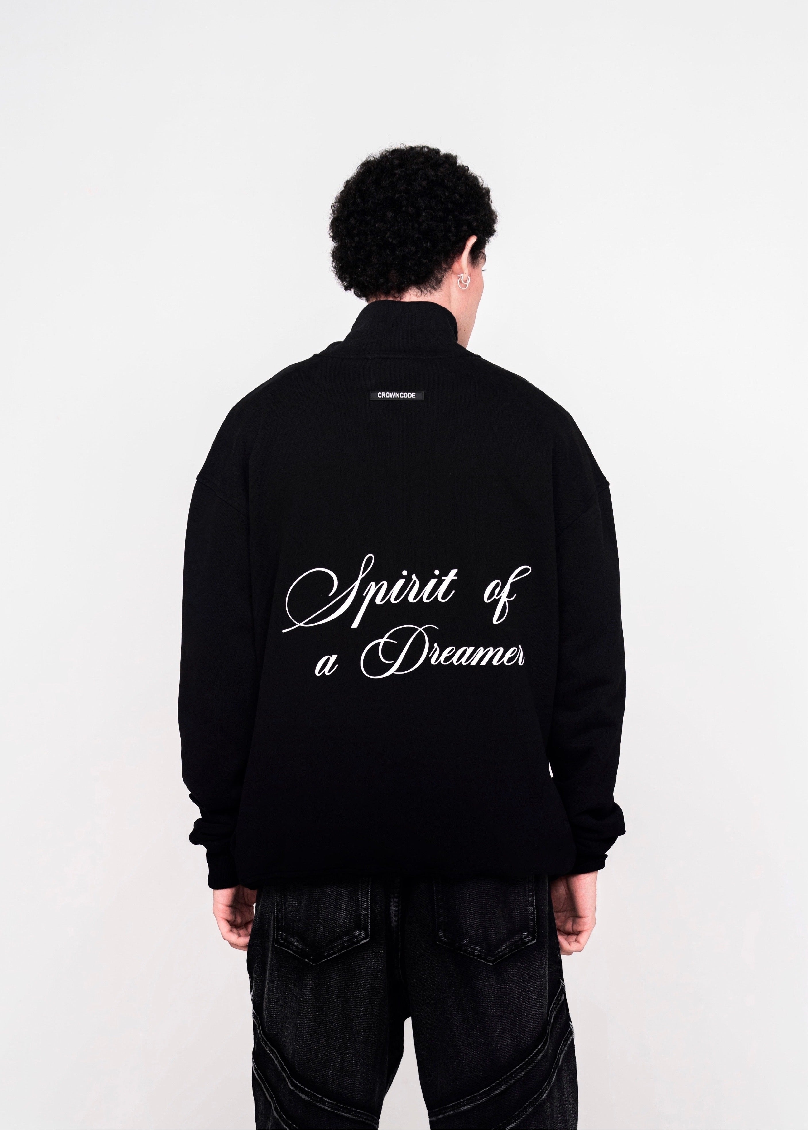 HALF ZIP-UP SPIRIT OF A DREAMER - NEGRO