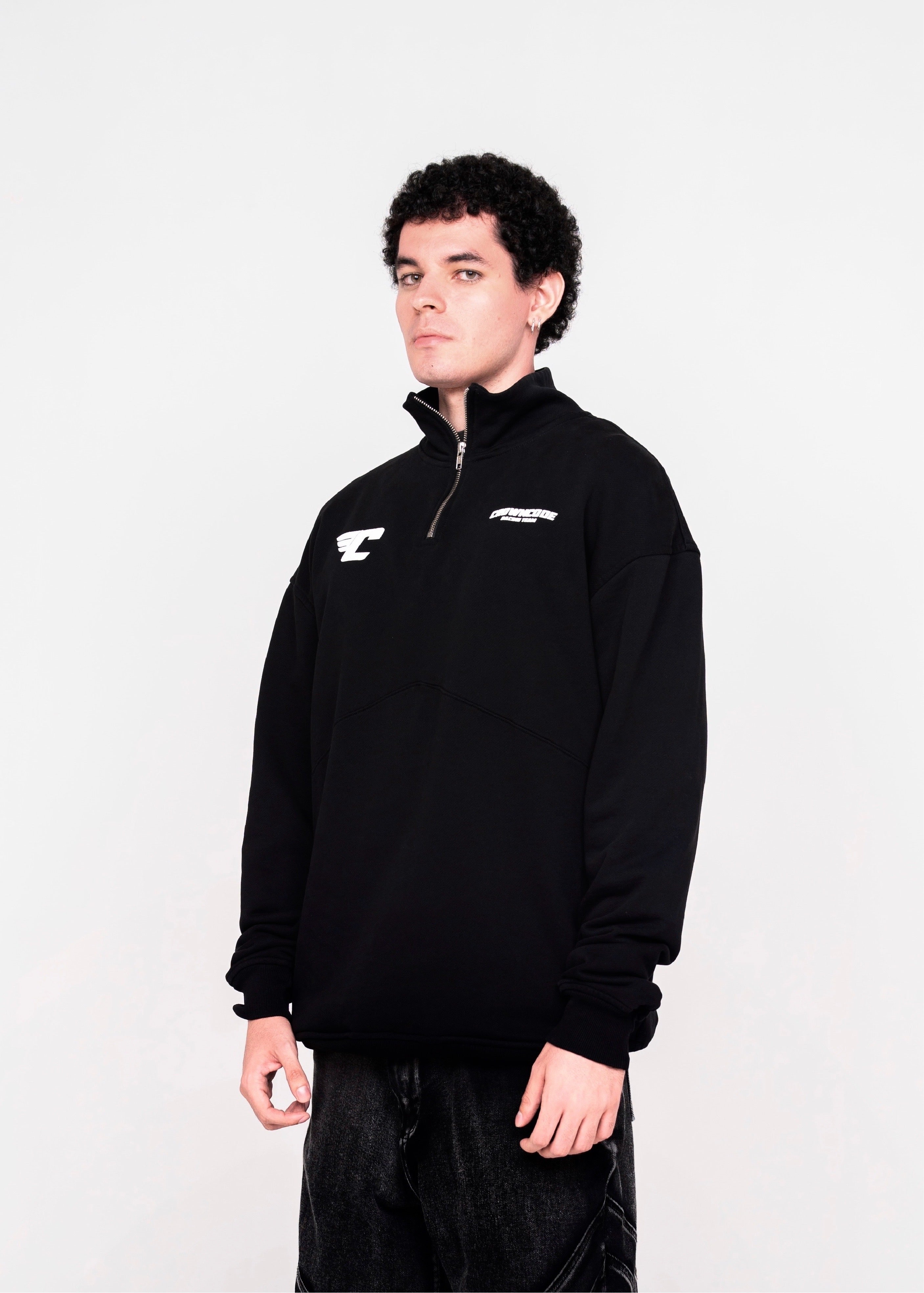 HALF ZIP-UP SPIRIT OF A DREAMER - NEGRO