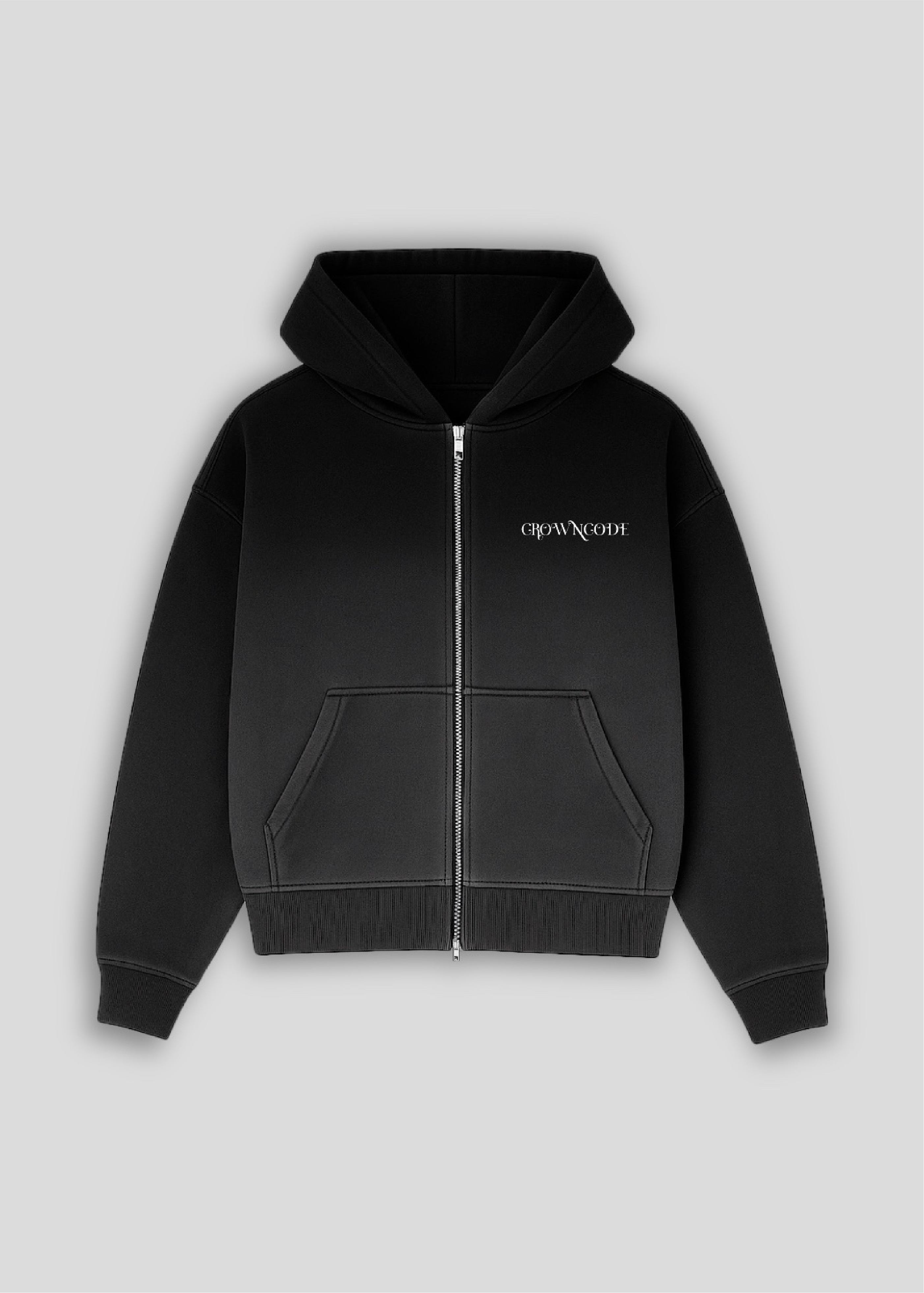 DOBLE ZIP HOODIE PALACE - NEGRO DEGRADE