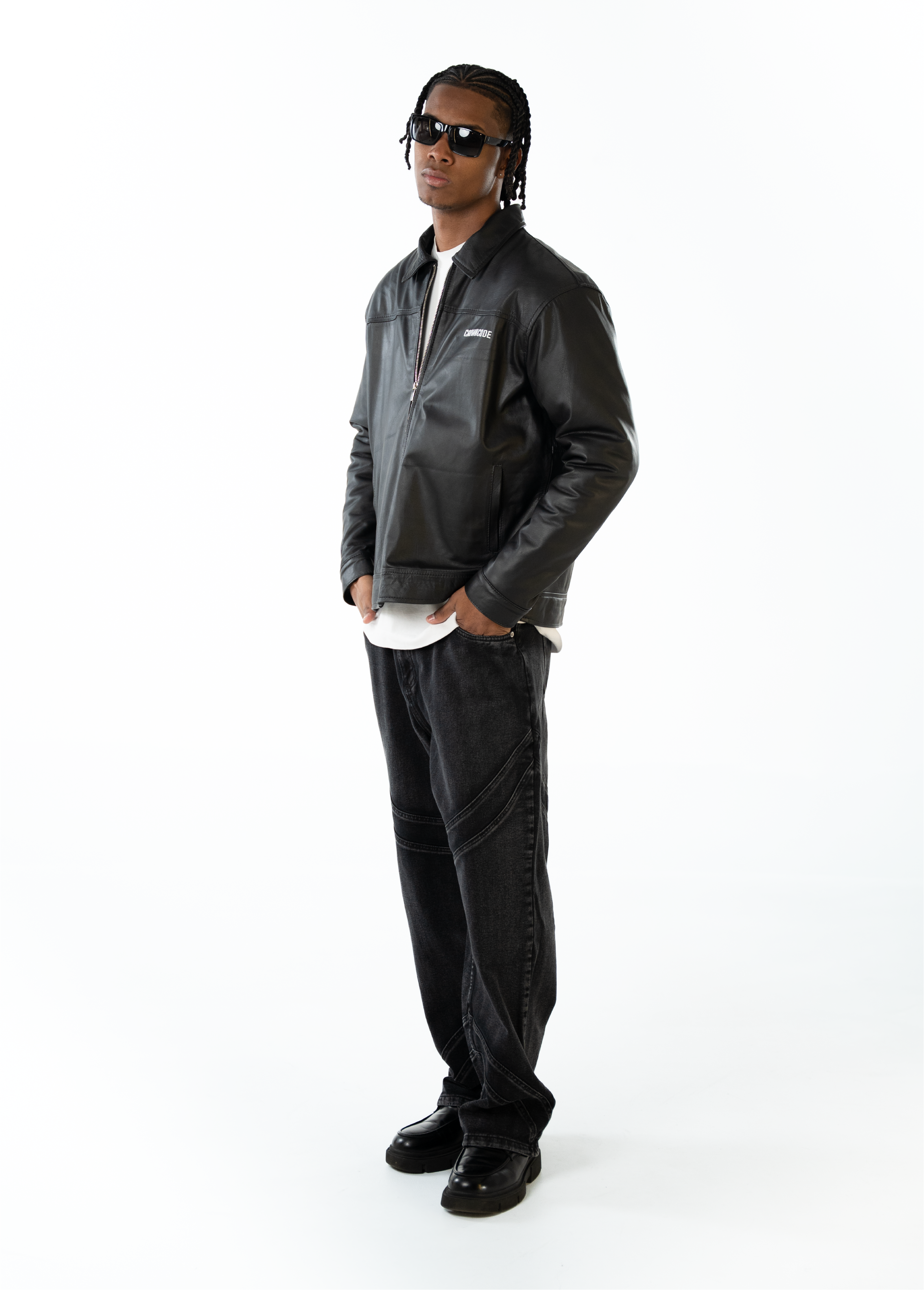 CHAQUETA DE CUERO LONDON - NEGRO