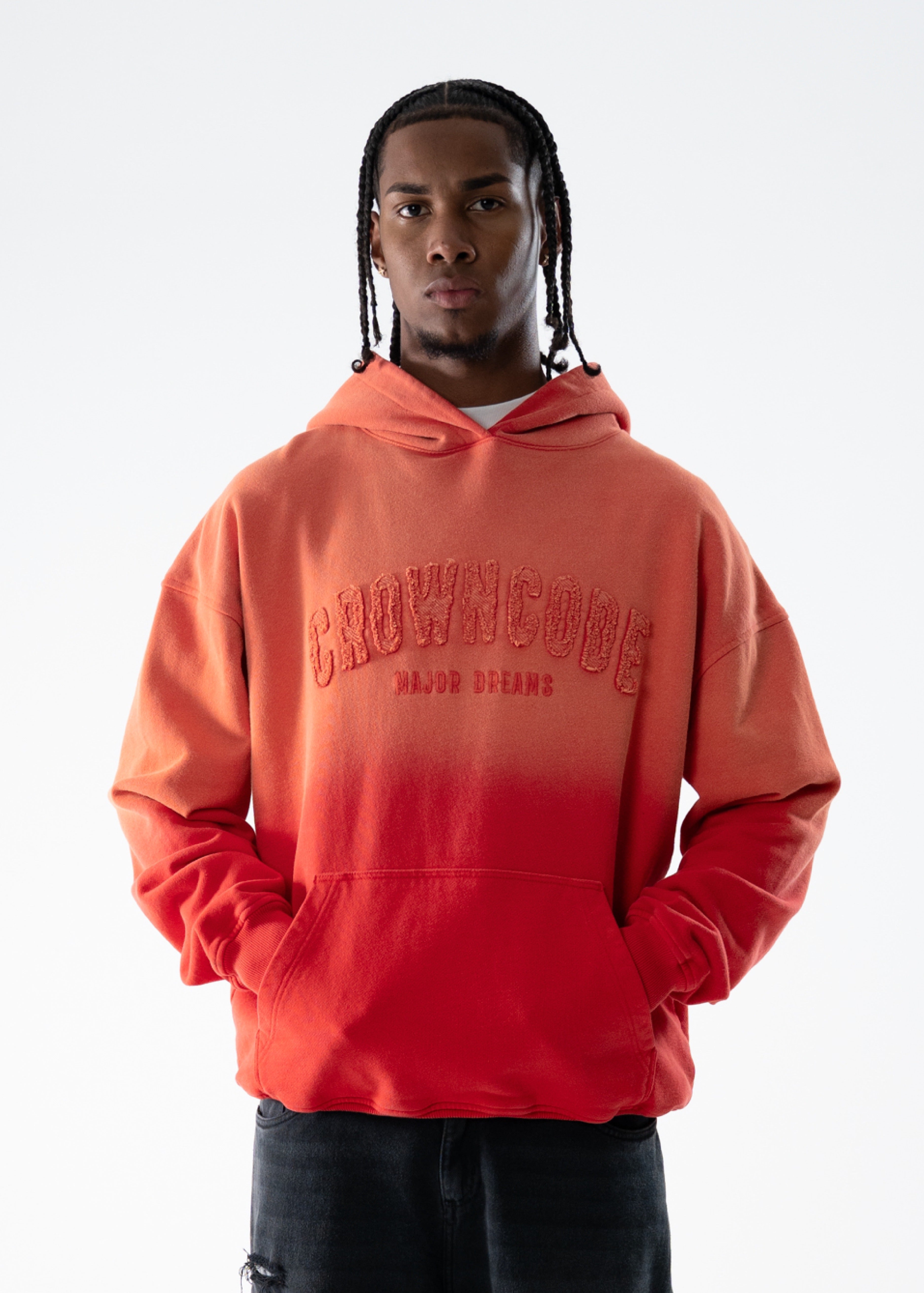 HOODIE MAJOR DREAMS - ROJO CHERRY DEGRADE