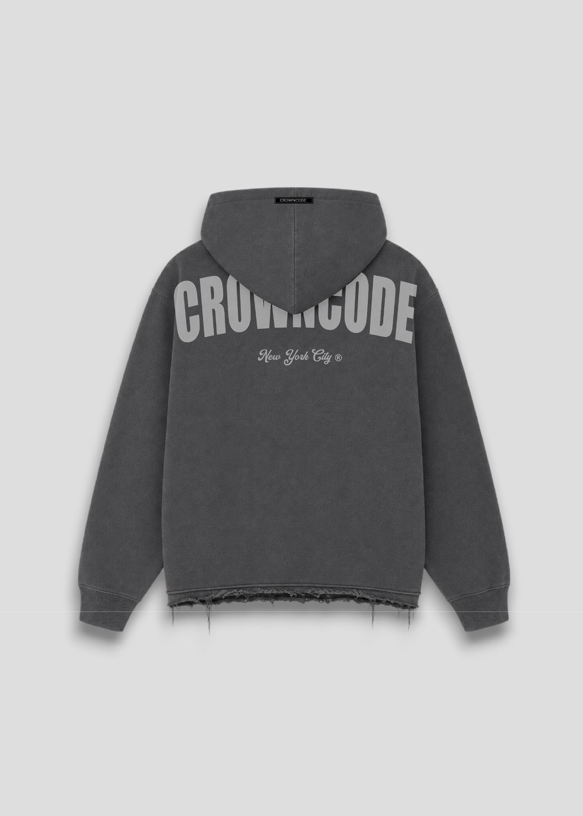 HOODIE DISTRESSED - GRIS OSCURO