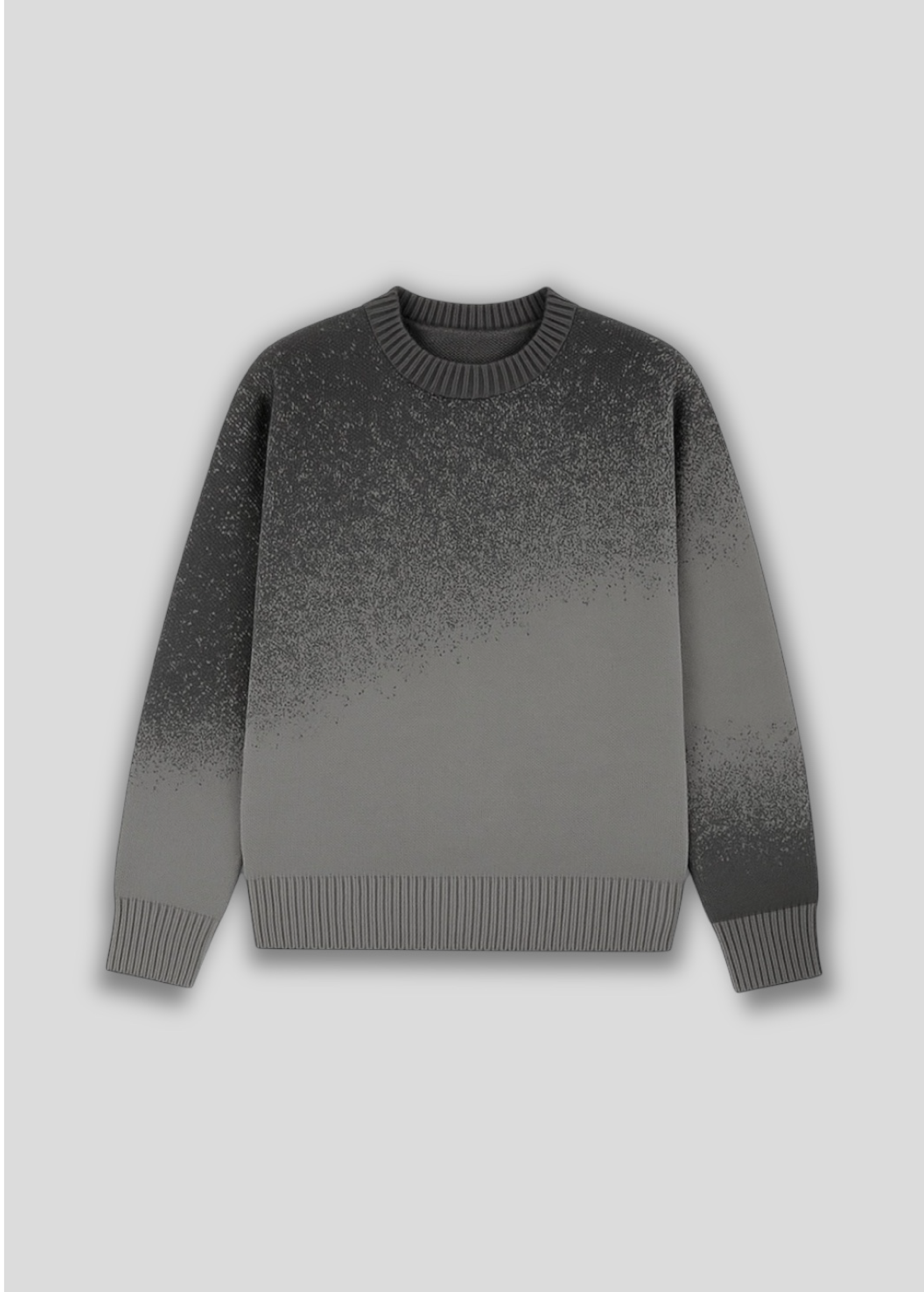 GRADIENT KNITWEAR SWEATER - GRIS CLARO Y OSCURO