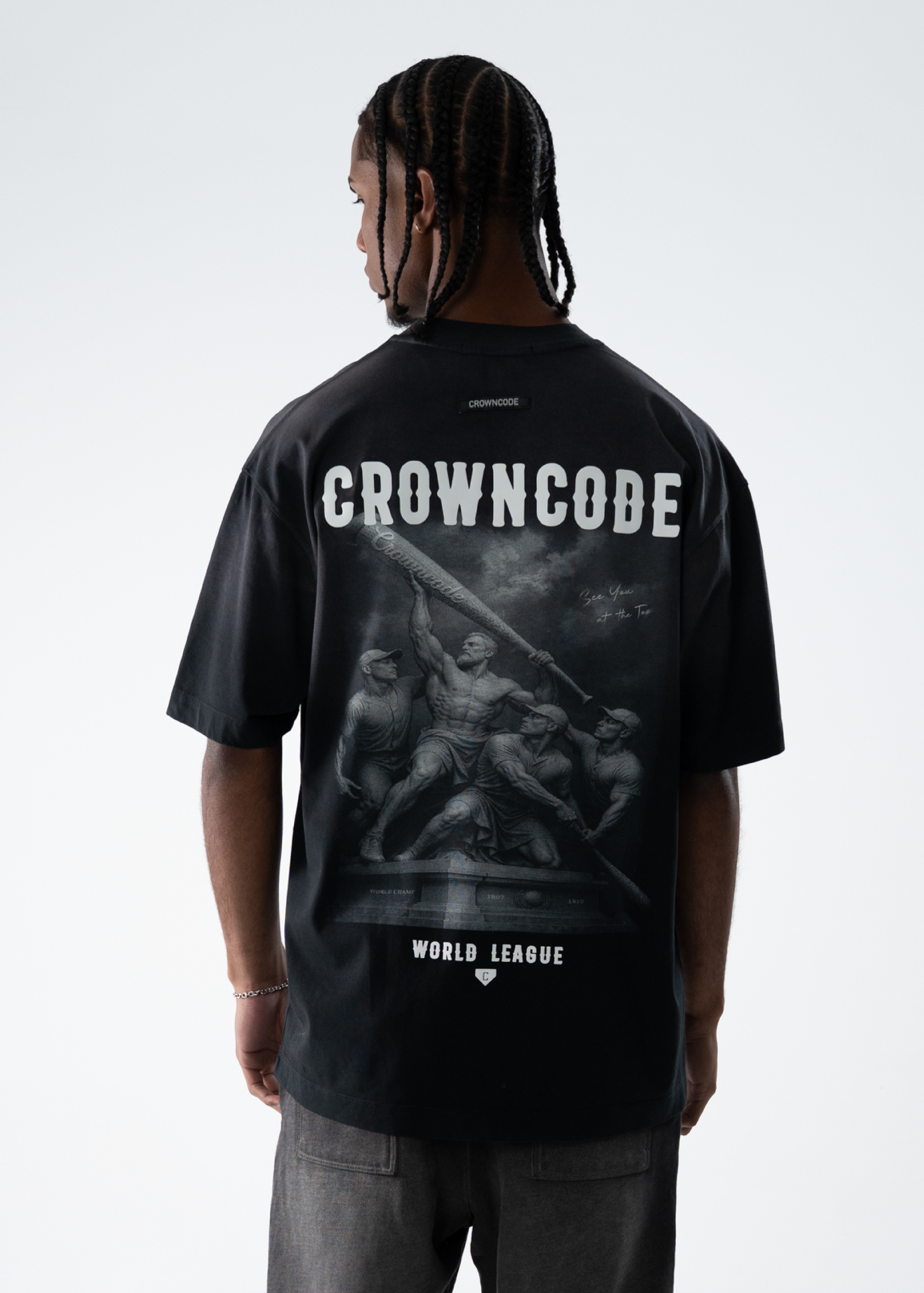 CAMISETA MYTHOLOGHY STATUE - NEGRO DEGRADE