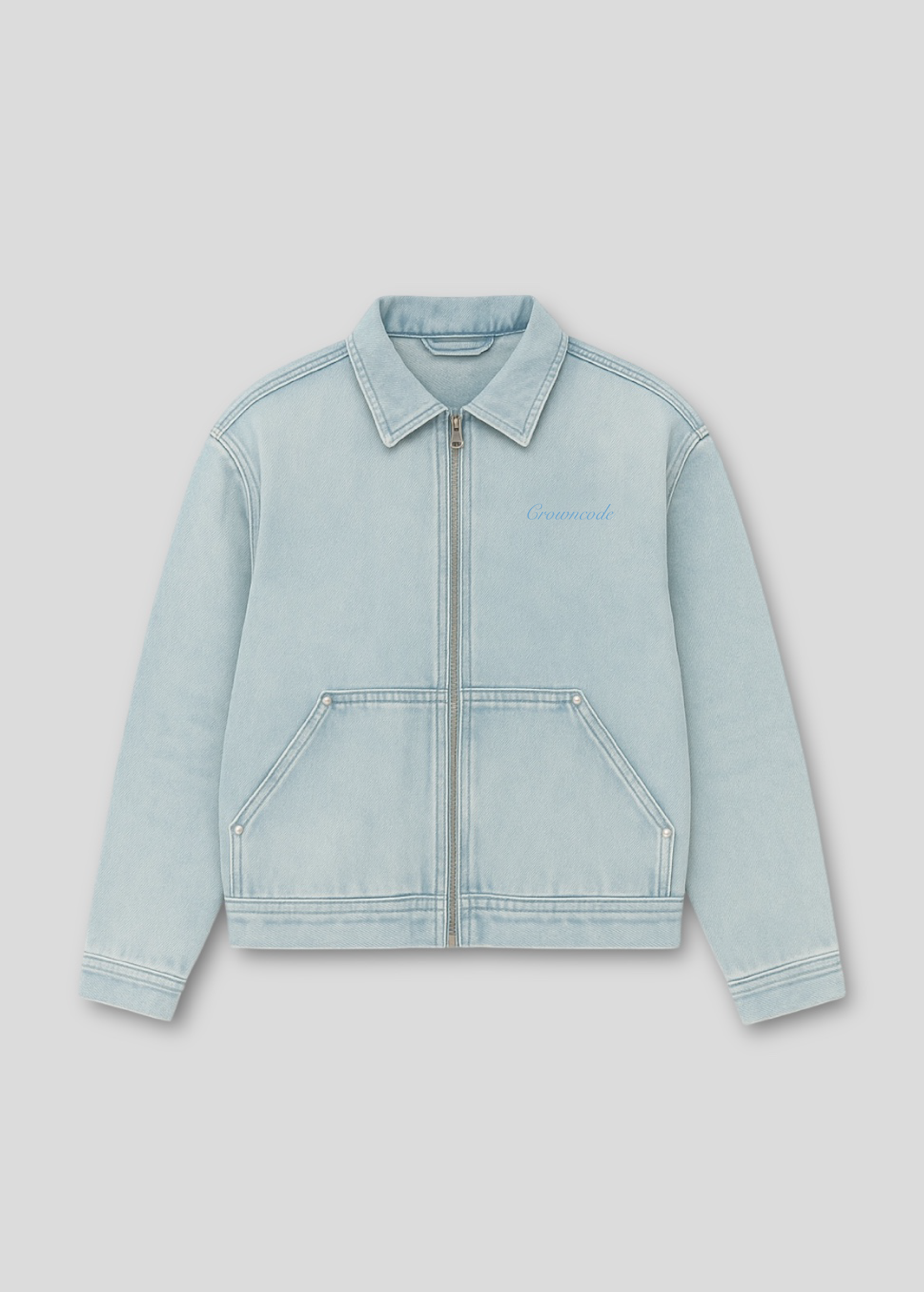 CHAQUETA DENIM - AZUL OCEANO DESGASTADO