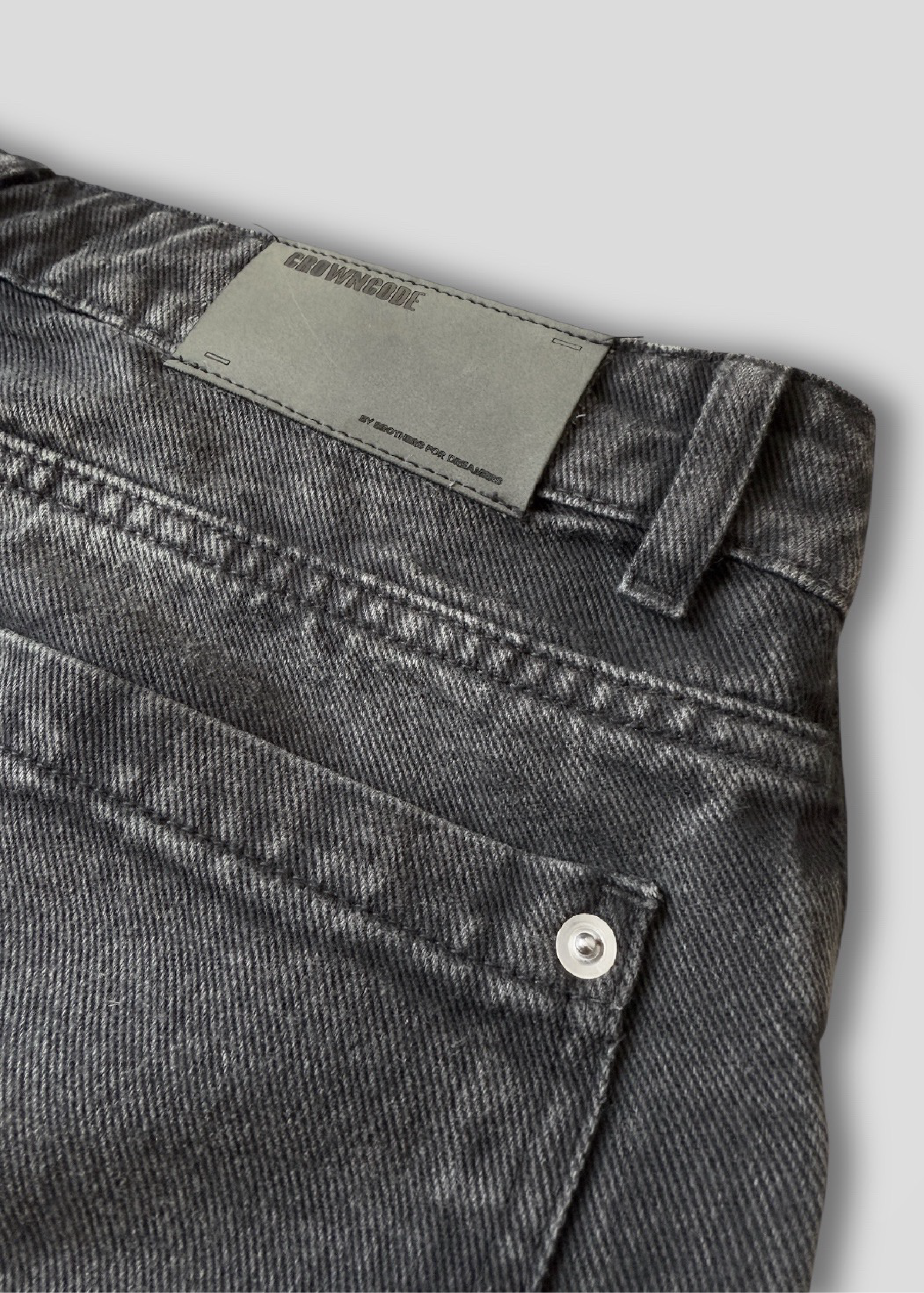 JEAN WIDE FIT  - NEGRO DESGASTADO